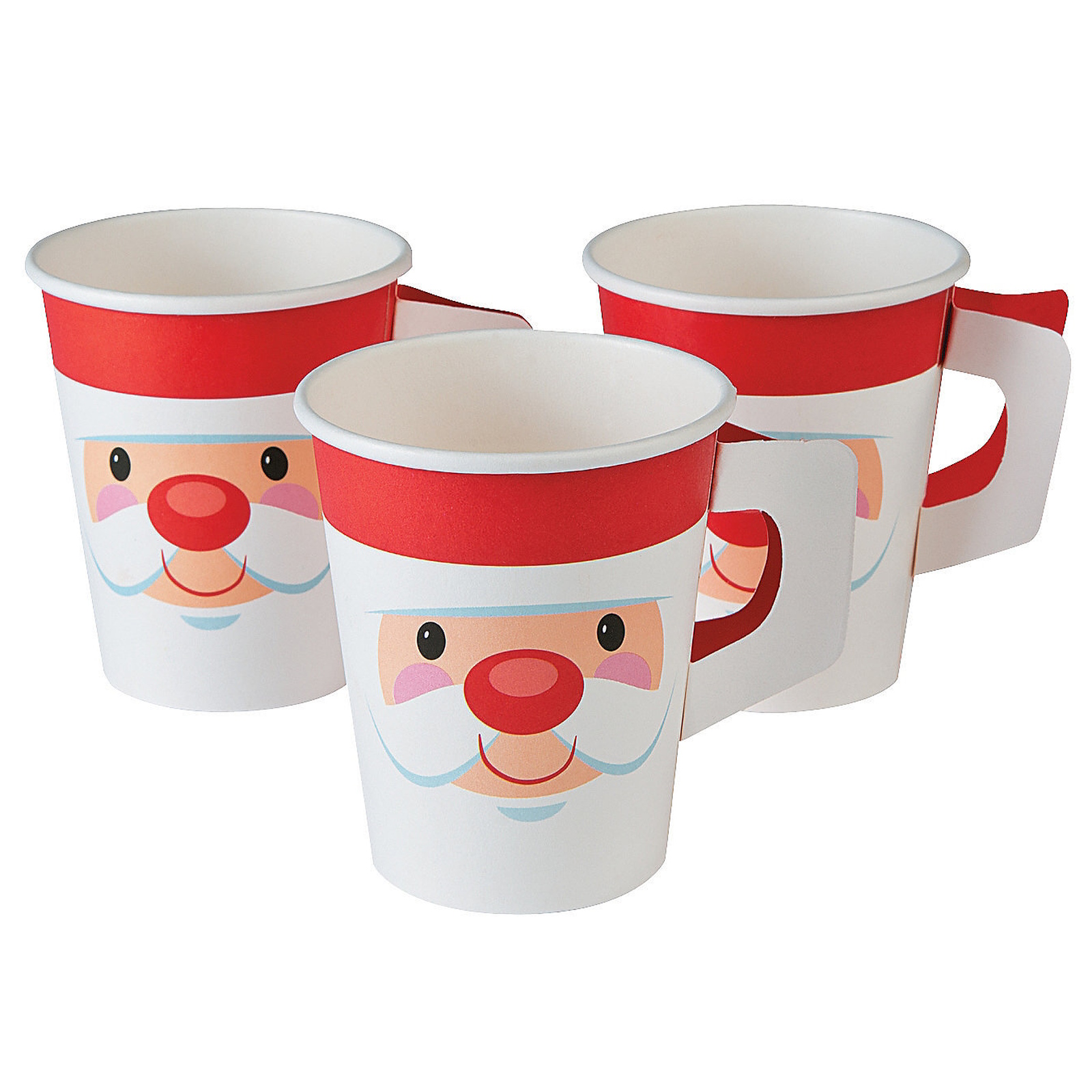 Cheery Christmas Paper Cups with Handle (Pack of 8)