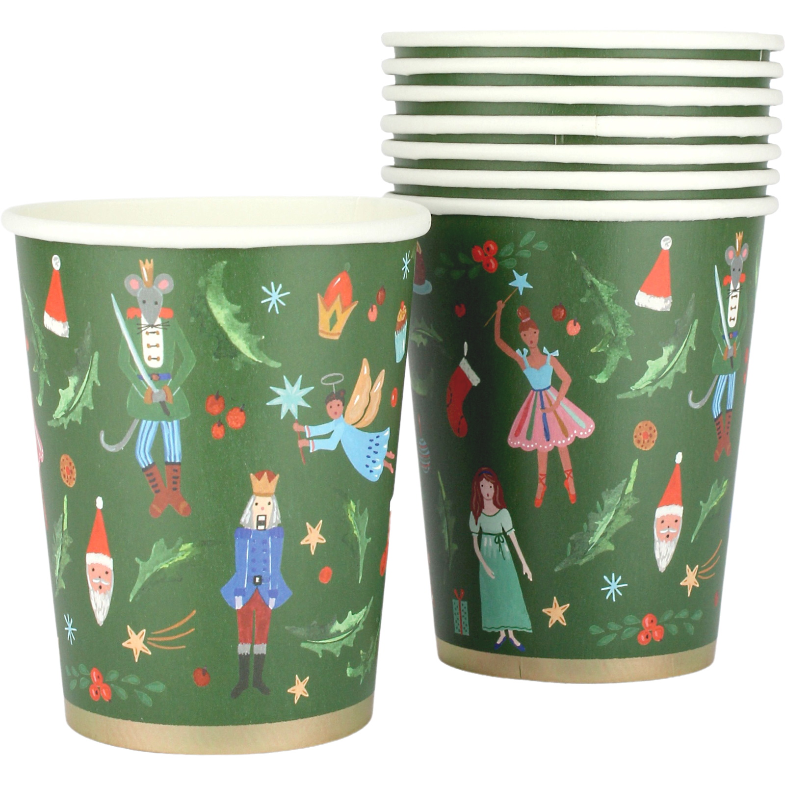 Nutcracker Folk Forest Paper Cups (Pack of 8)