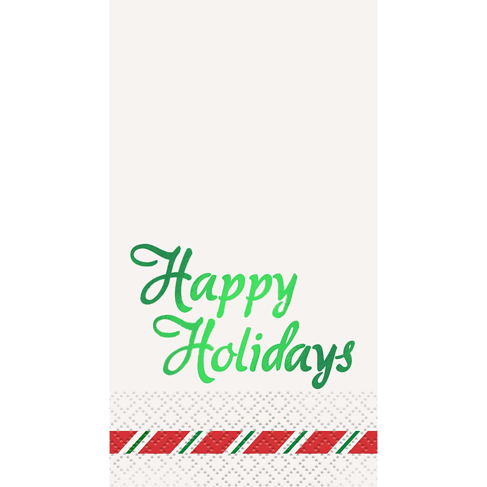 Happy Holidays Large Rectangular Napkins / Serviettes (Pack of 16)