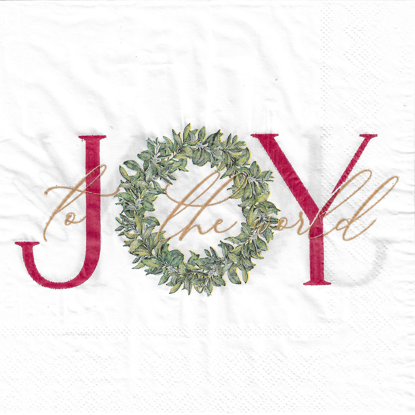 Joy to the World Christmas Large Napkins / Serviettes (Pack of 20)