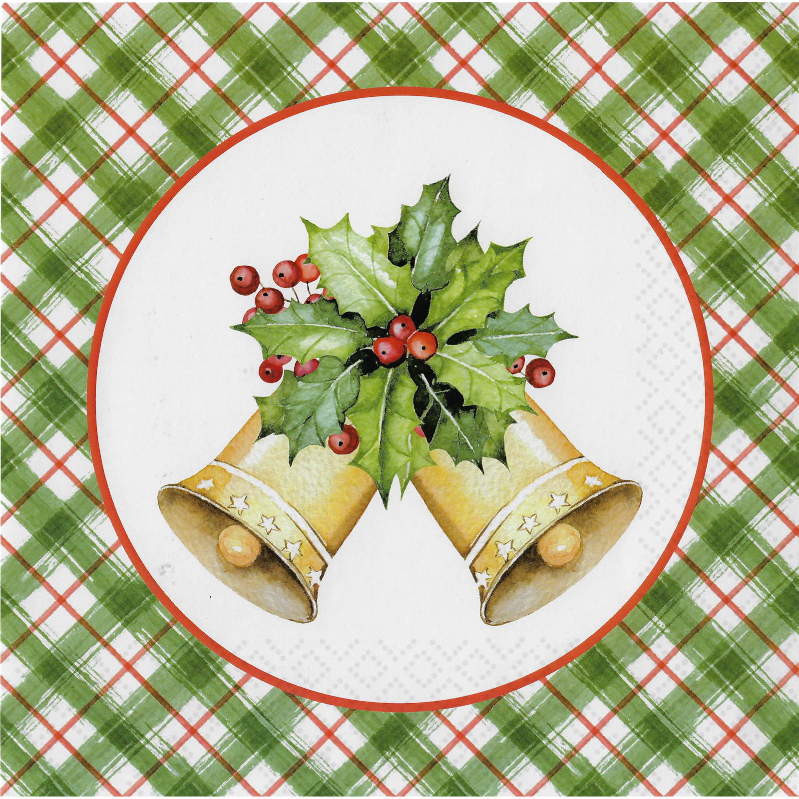 Jingle Bells Large Paper Napkins / Serviettes (Pack of 25)