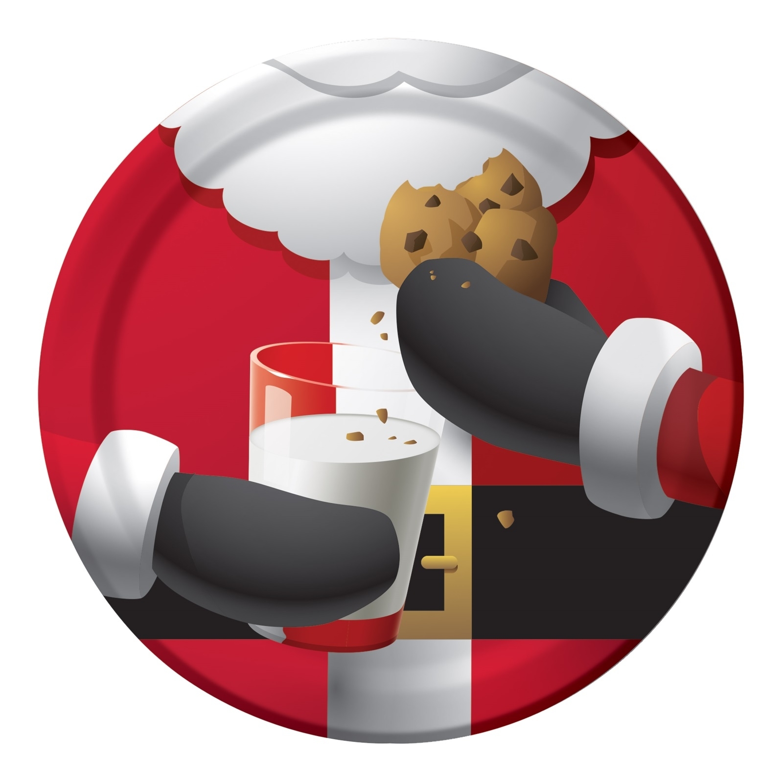 Santa Scenes Large Paper Plates (Pack of 8)