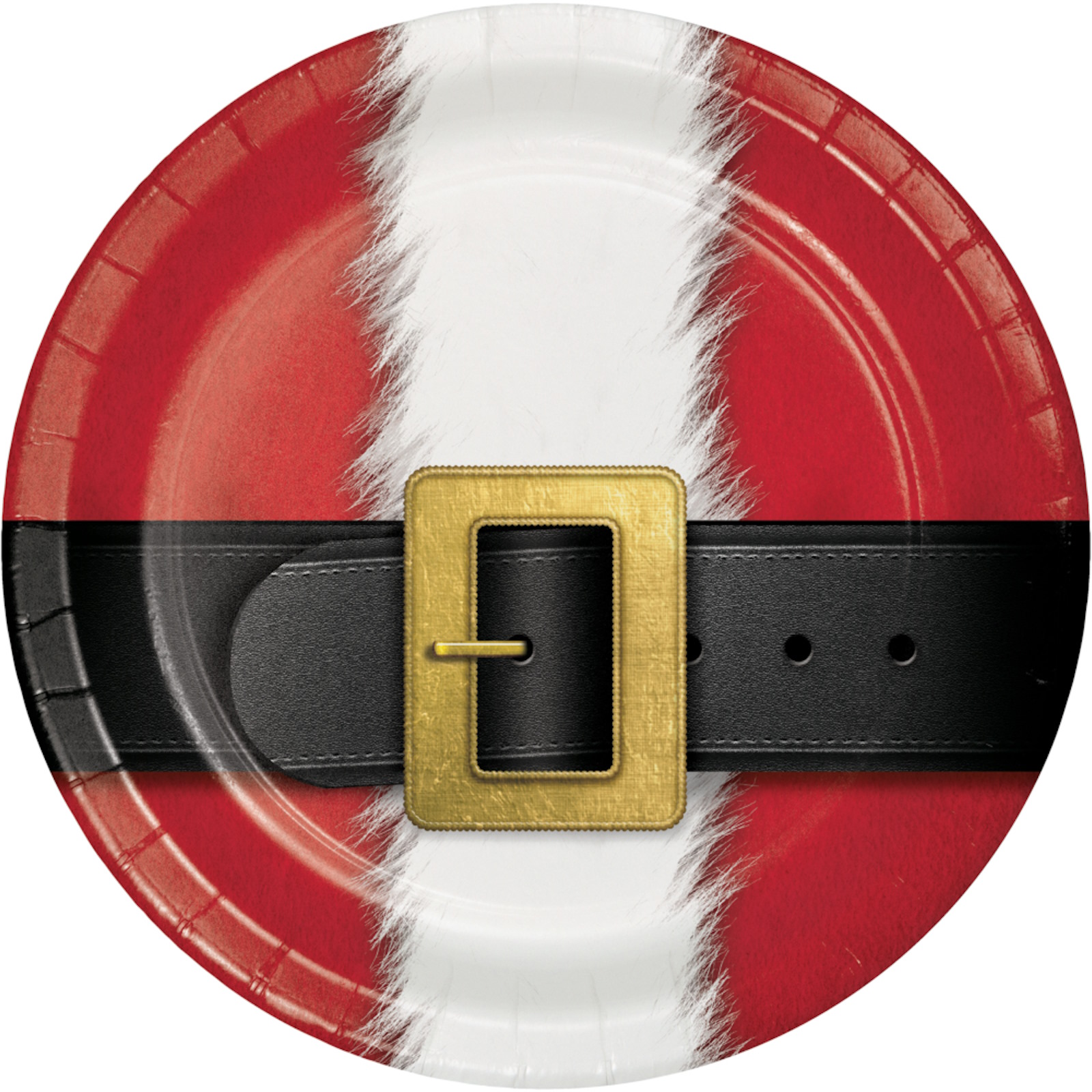Santa's Suit Large Paper Plates (Pack of 8)