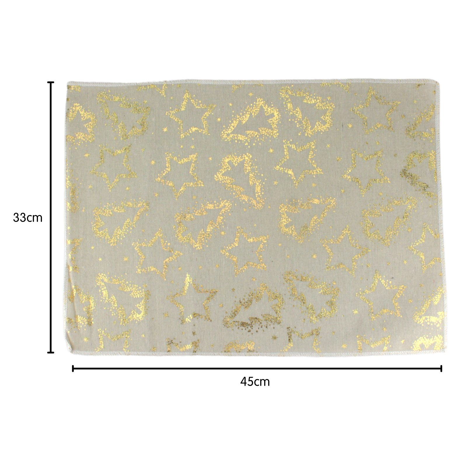 Gold Christmas Linen Placemats (Pack of 4) Christmas Occasion