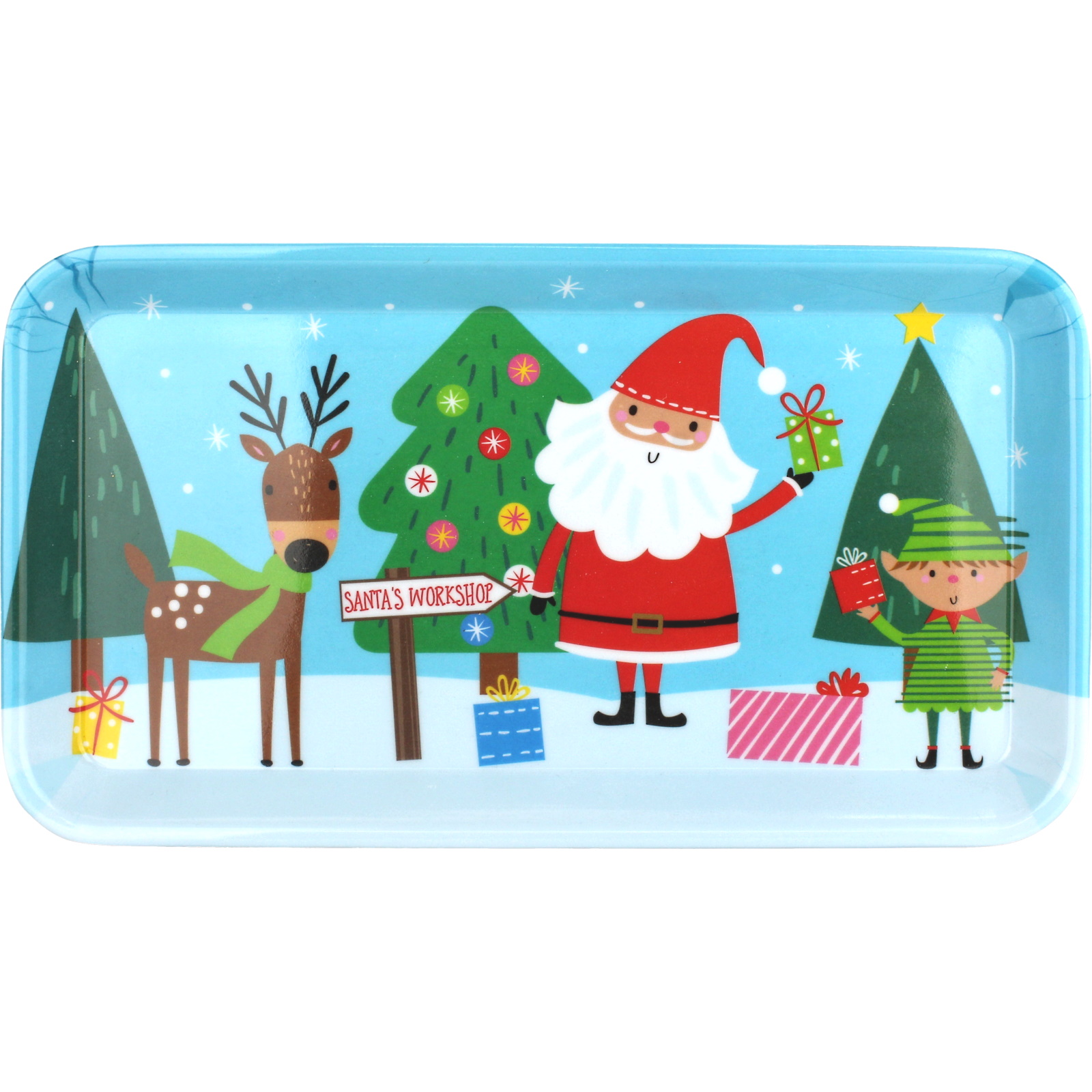 Christmas Woodland Characters Melamine Rectangular Platter 