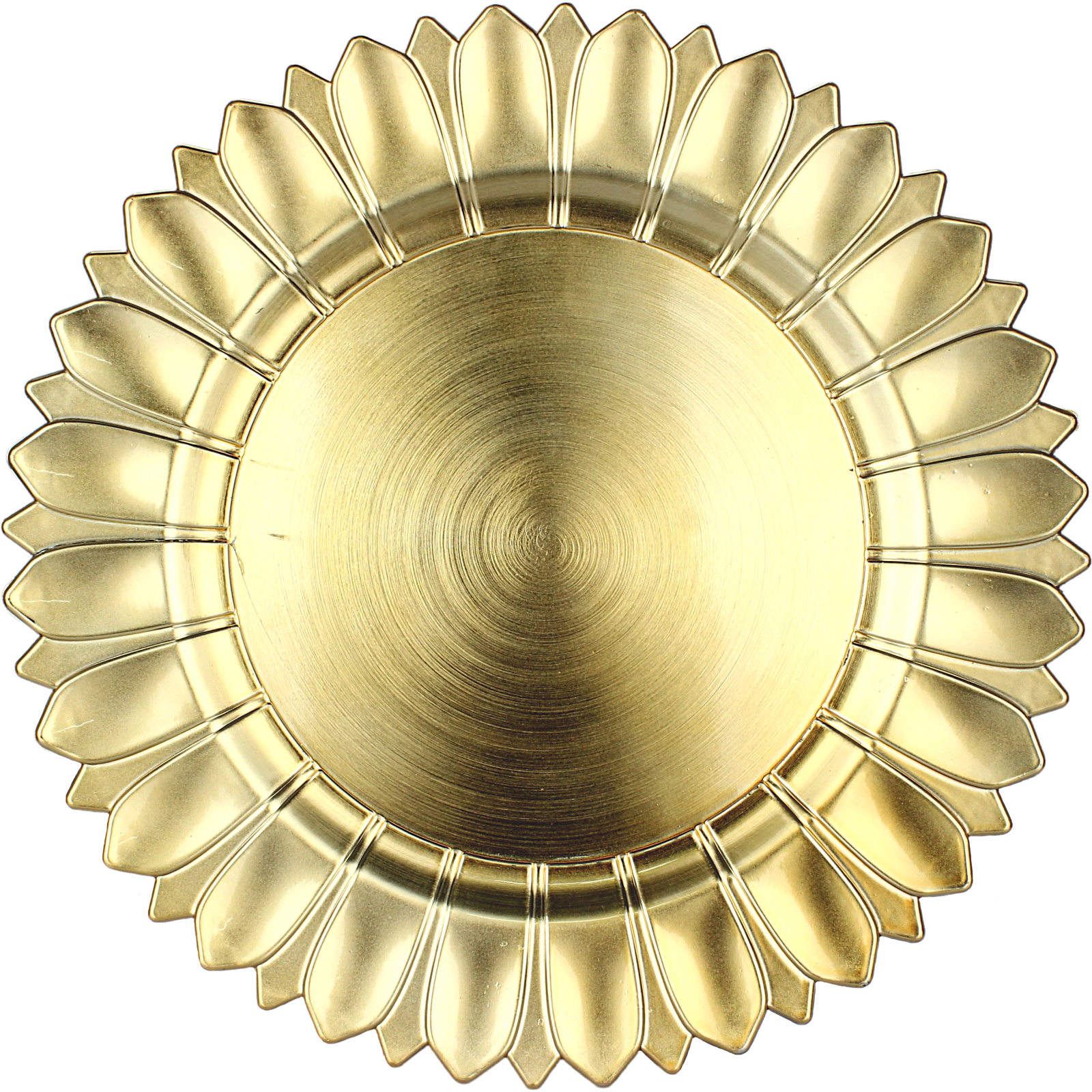 Metallic Gold Sunburst Plastic Serving Platter