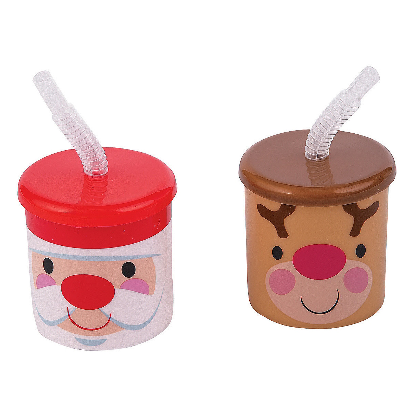 Mini Cheery Christmas Cup with Lid and Straw