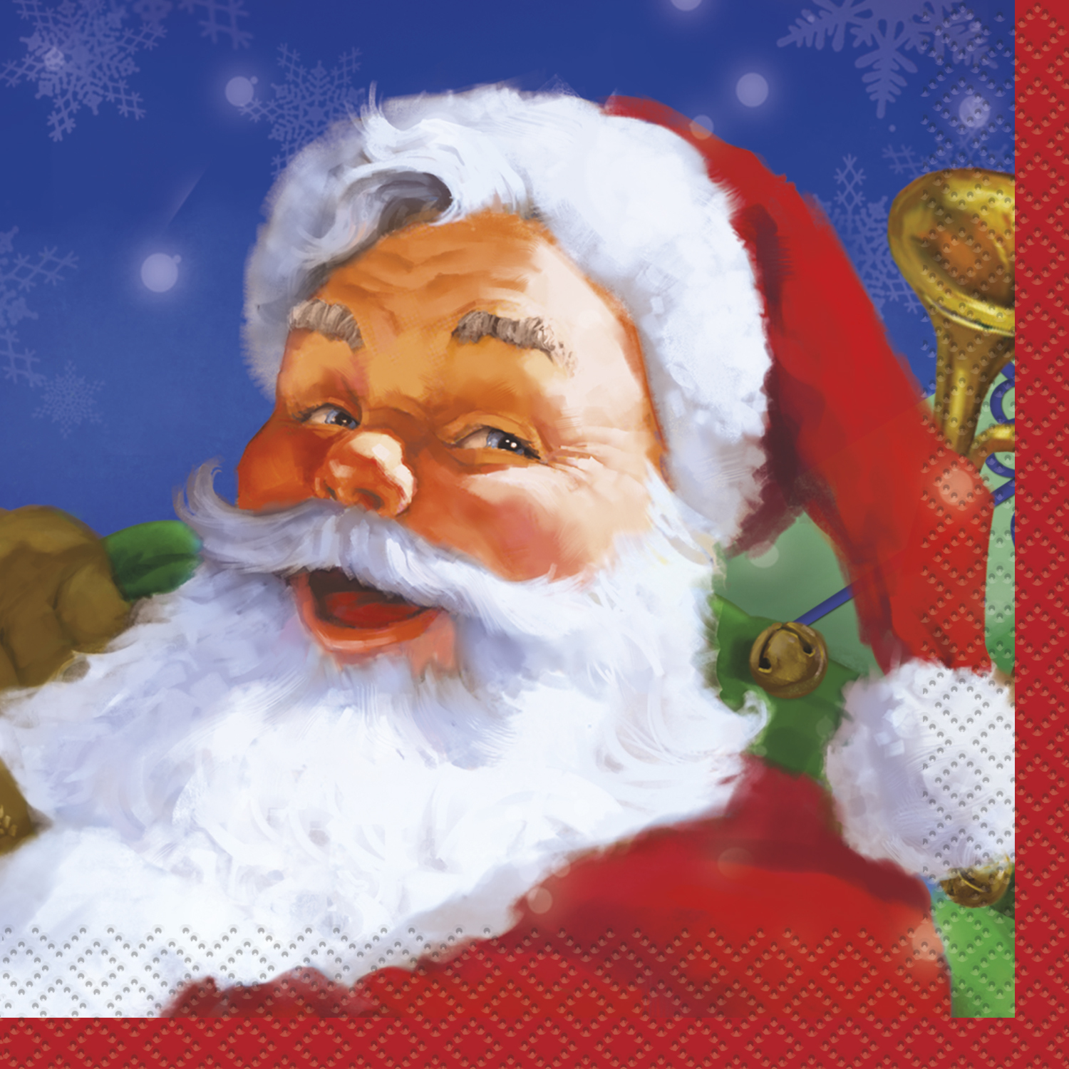 Holiday Santa Small Napkins / Serviettes (Pack of 16)