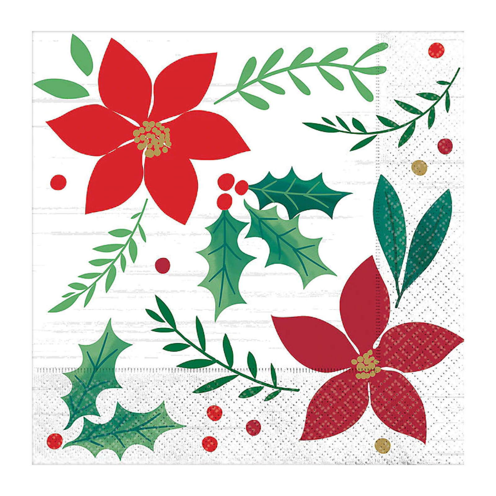 Christmas Wishes Merry Christmas Small Napkins / Serviettes (Pack of 16)