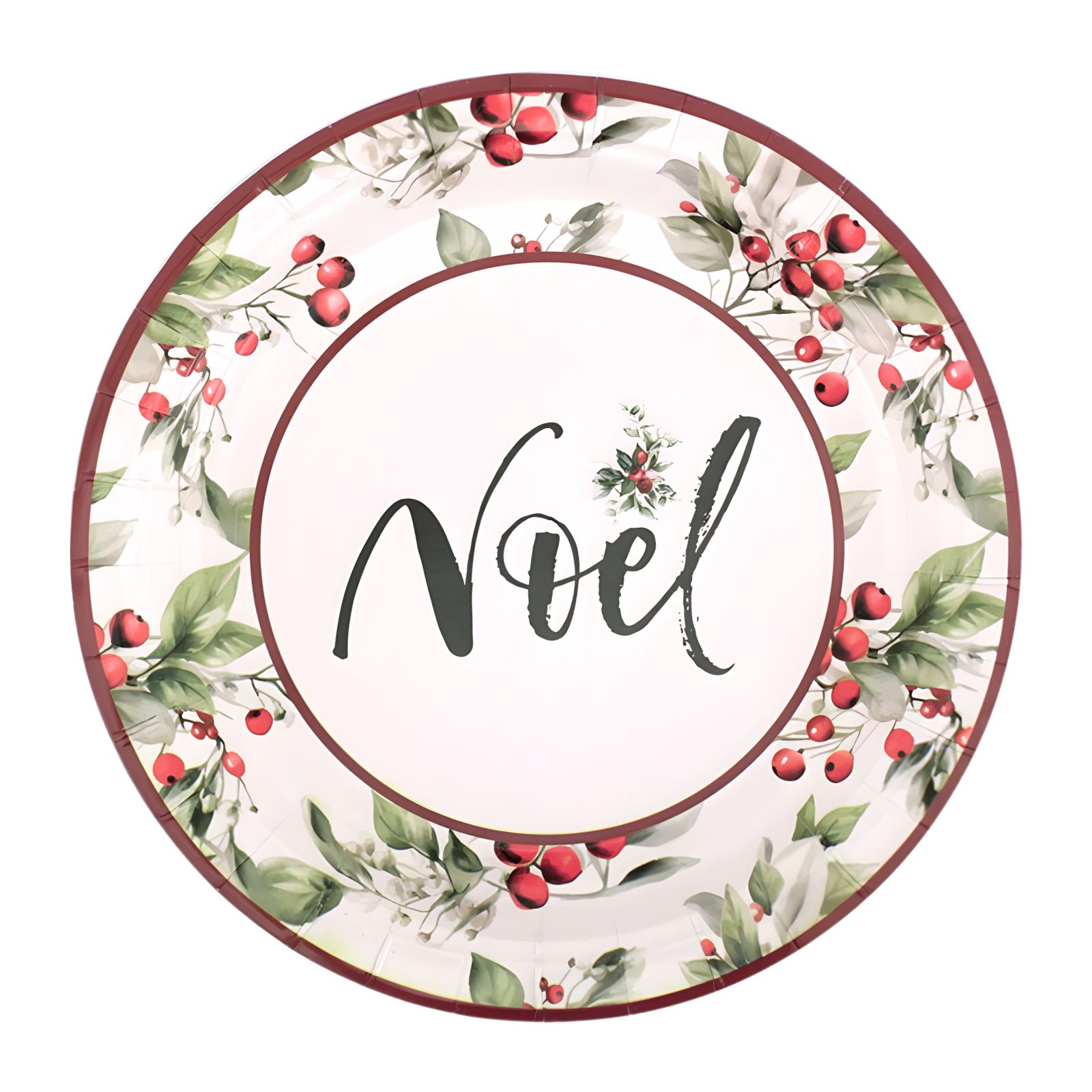Berry Christmas Small Paper Plates (Pack of 20)