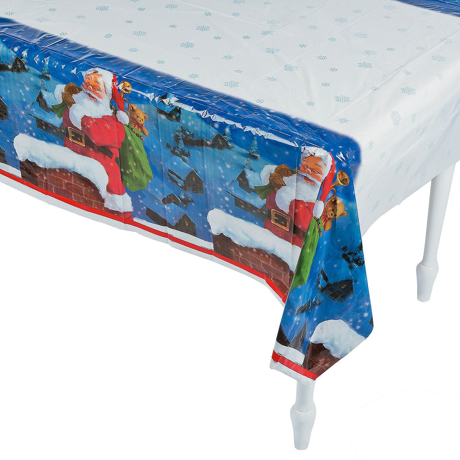 Holiday Santa Plastic Tablecloth