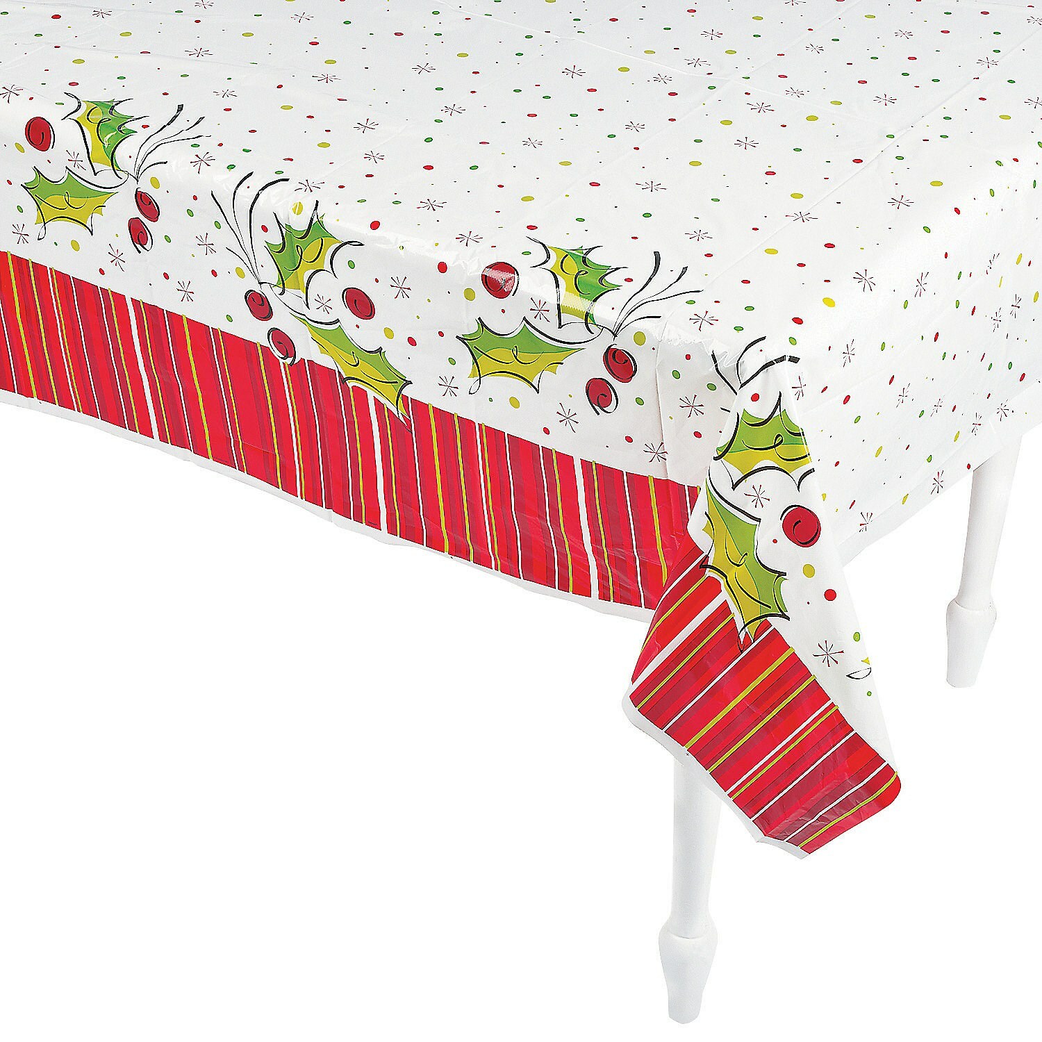 Holly Pop Plastic Tablecloth