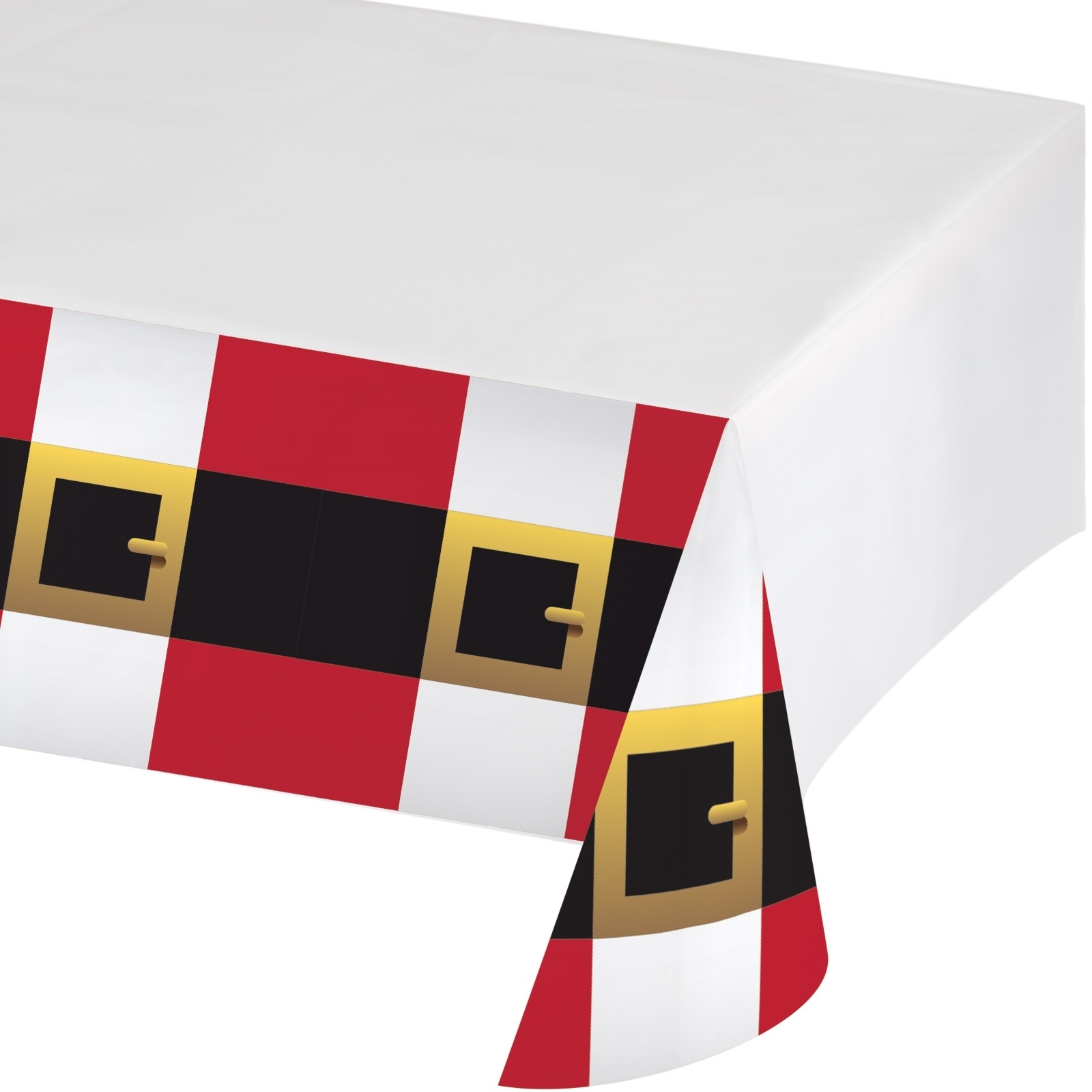 Santa Scenes Plastic Tablecloth