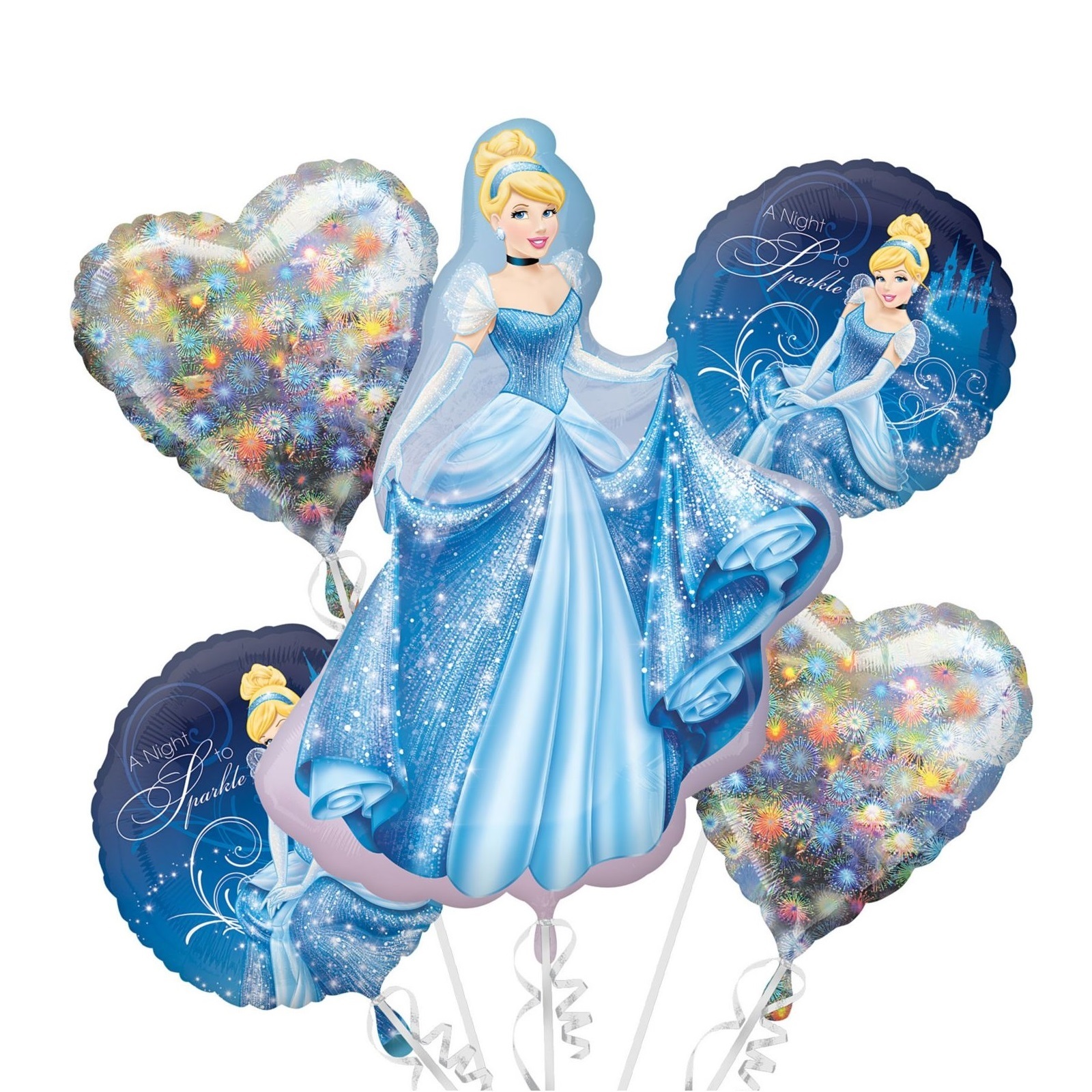 Cinderella Helium Balloon Bouquet Disney Princess Girls Birthday Party Supplies Discount