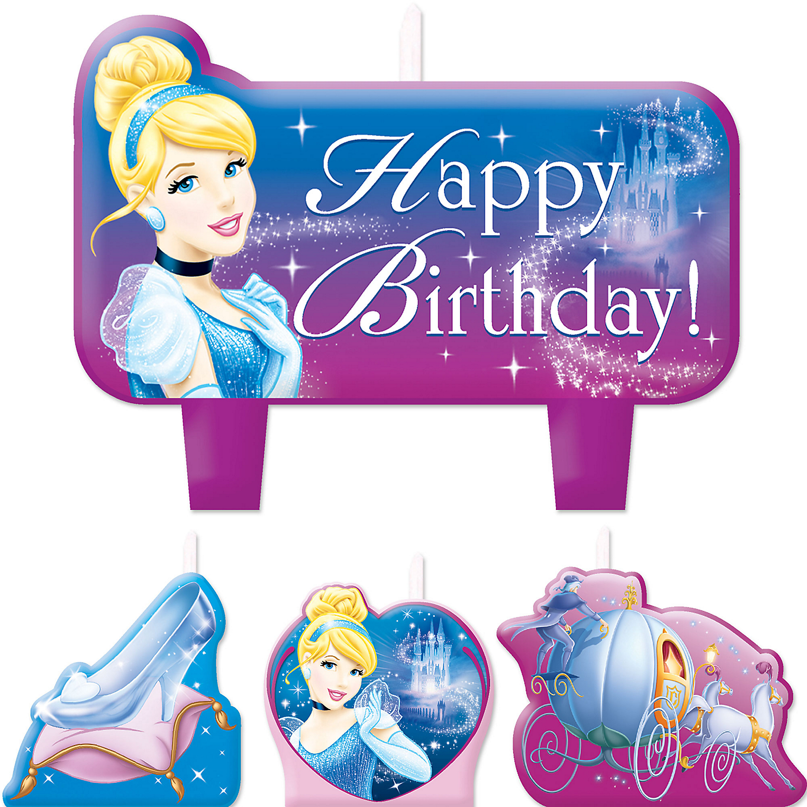 Cinderella Candles (Set of 4)