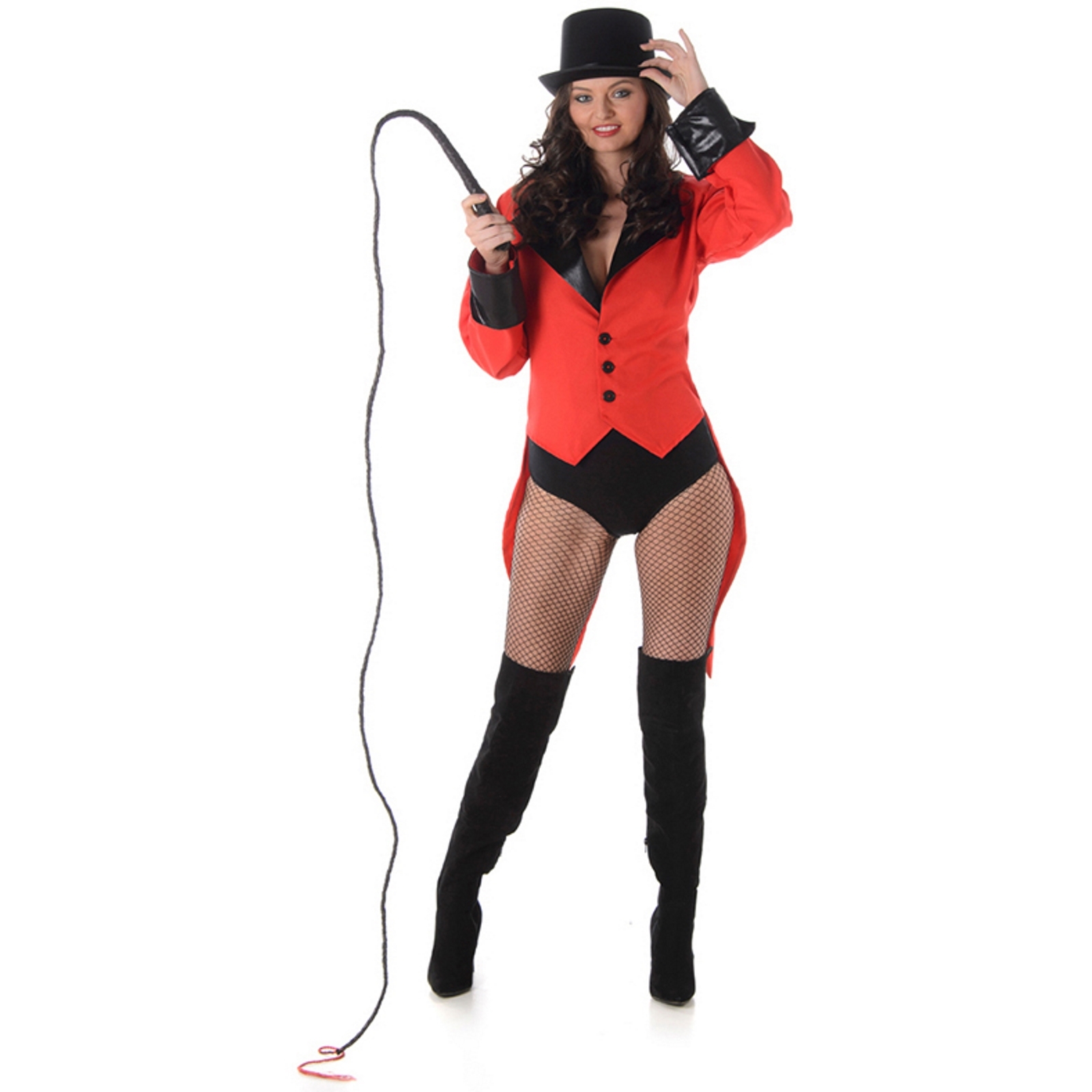 Red Ringmaster Ladies Costume Large
