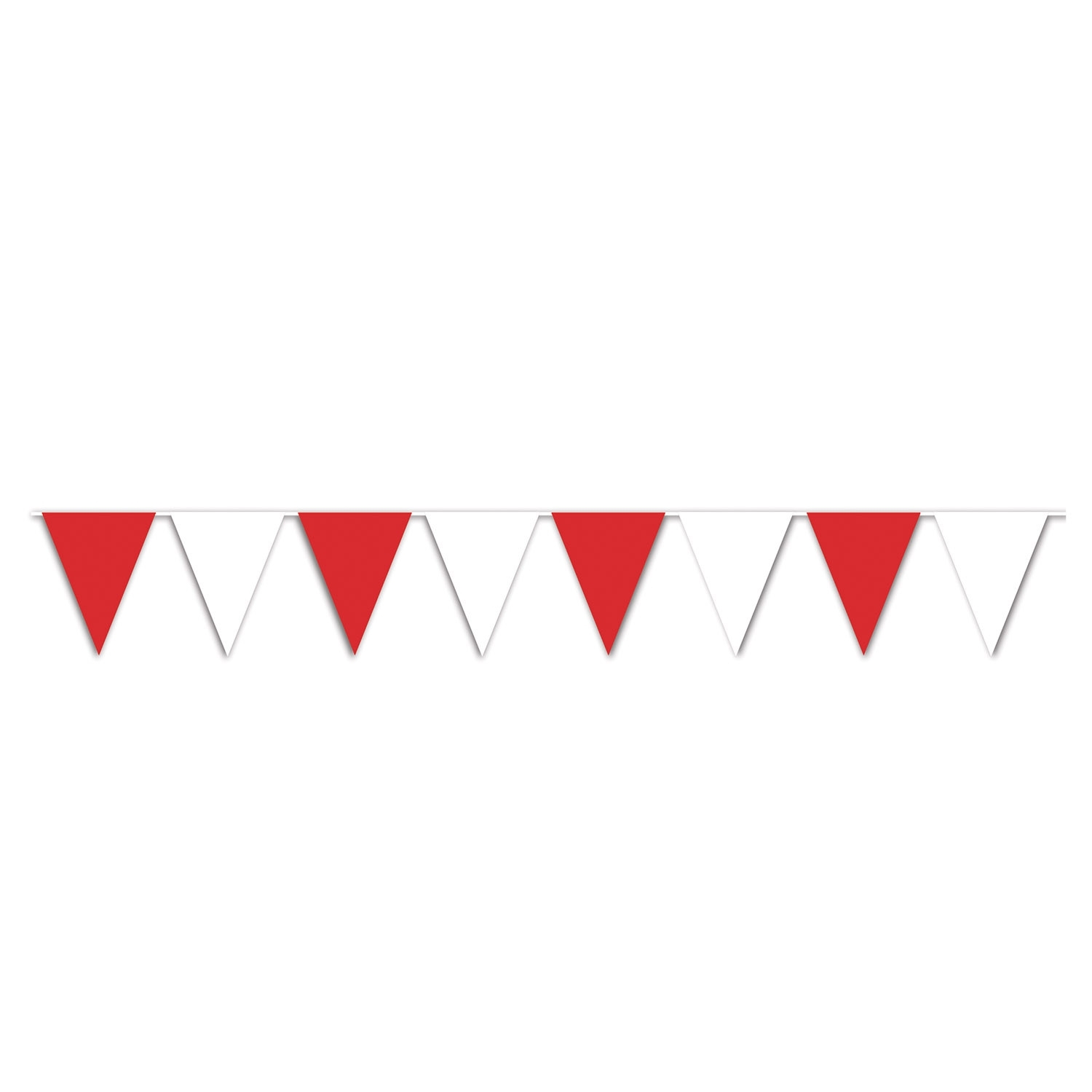 Red and White Large Plastic Flag Banner