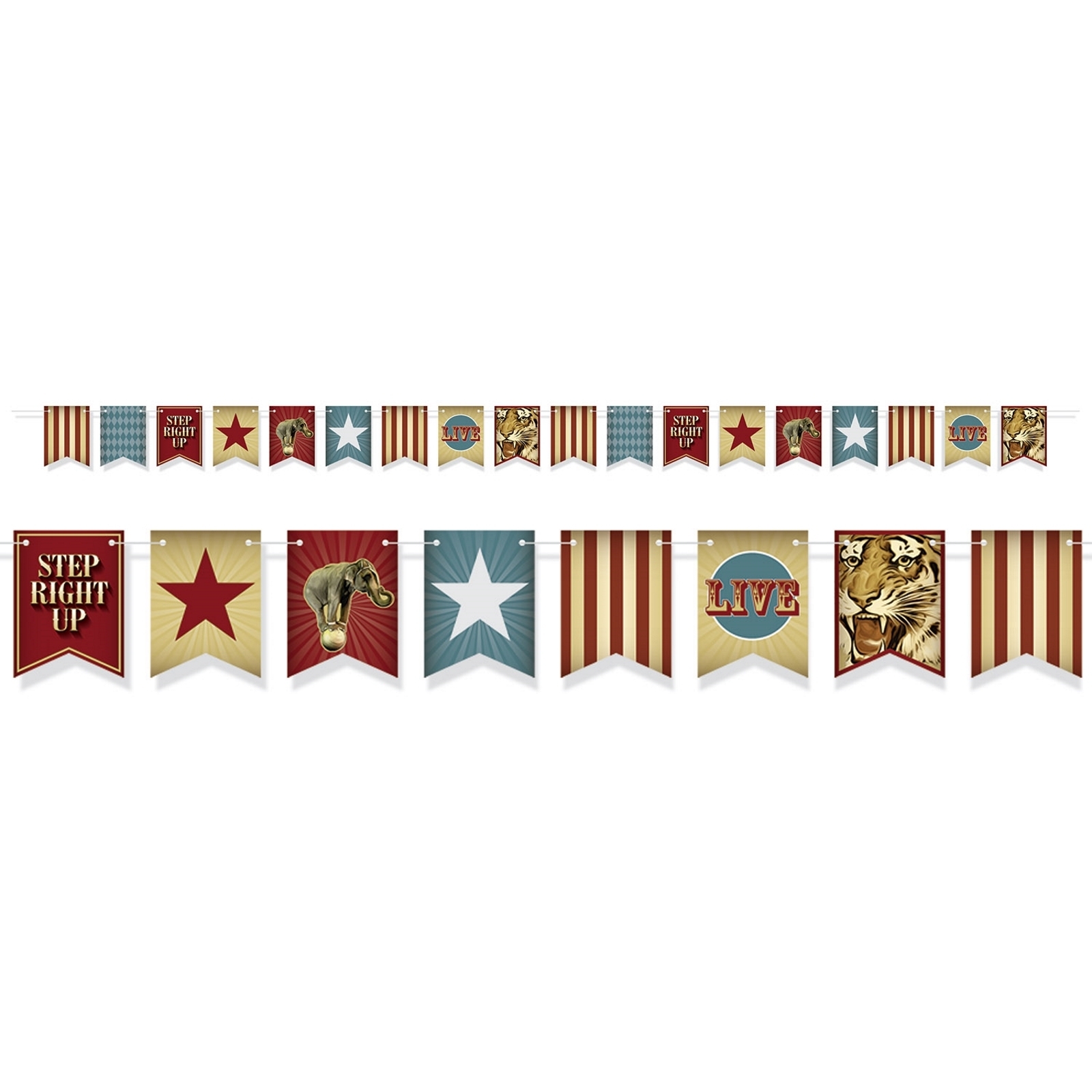 Vintage Circus Pennant Banner