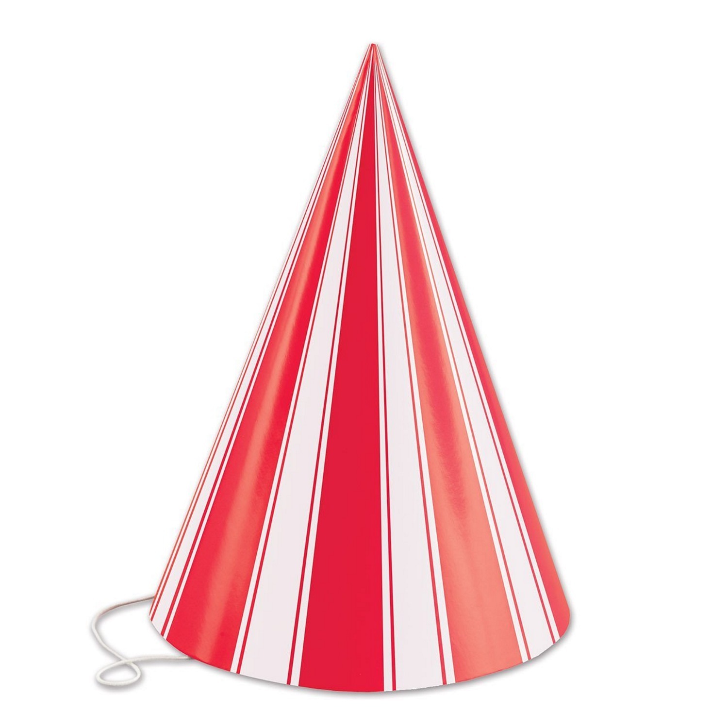 Red and White Striped Party Hats (Pack of 8)