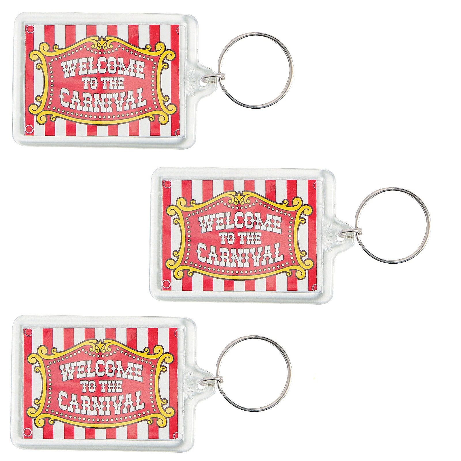 Carnival Picture Frame Keyrings (Pack of 12)