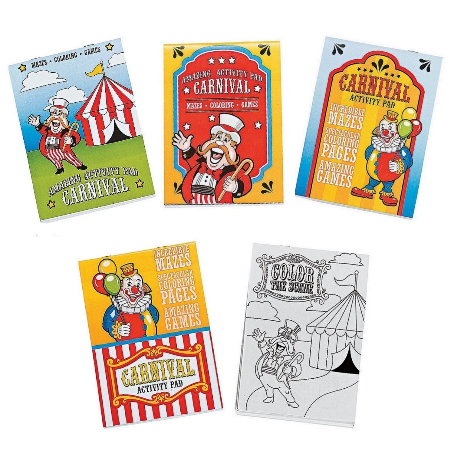 Carnival Activity Pads (Pack of 12)