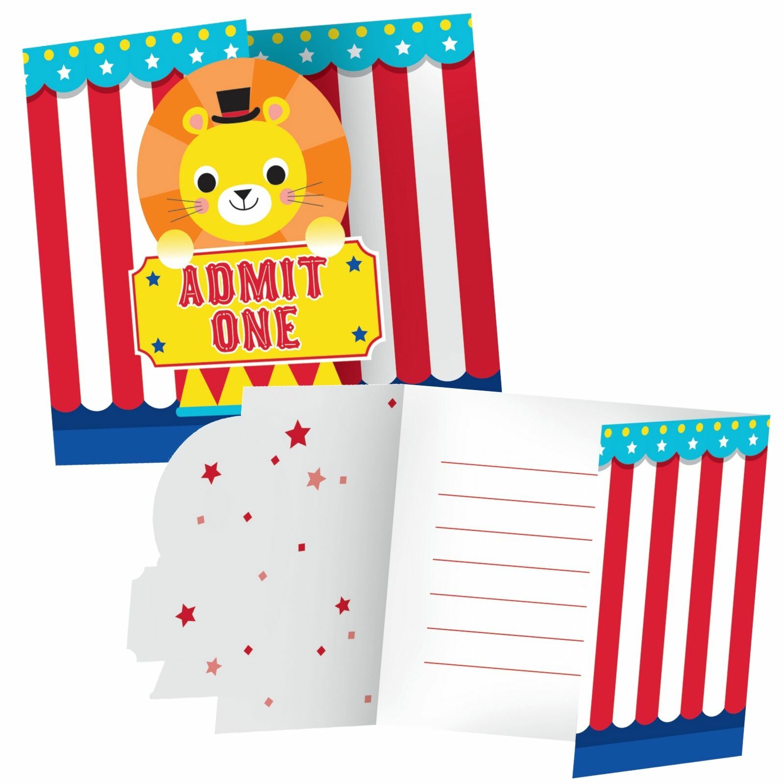 Circus Party Invitations (Pack of 8)