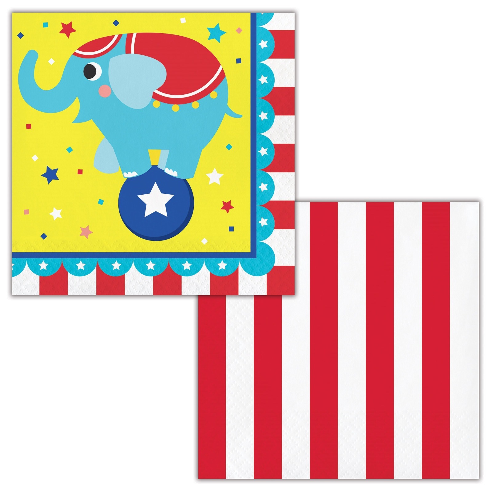 Circus Party Large Napkins / Serviettes (Pack of 16)