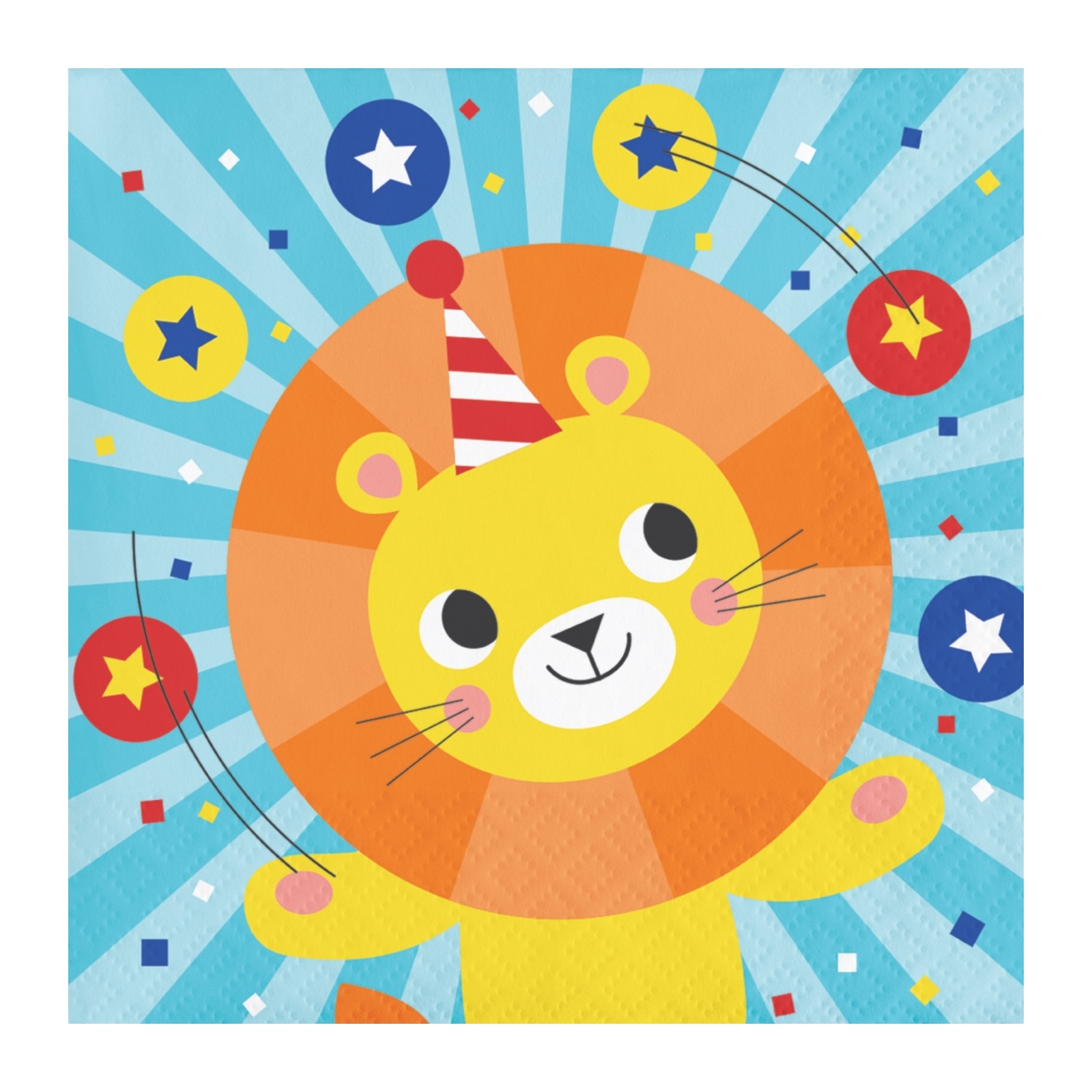 Circus Party Small Paper Napkins / Serviettes (Pack of 16)