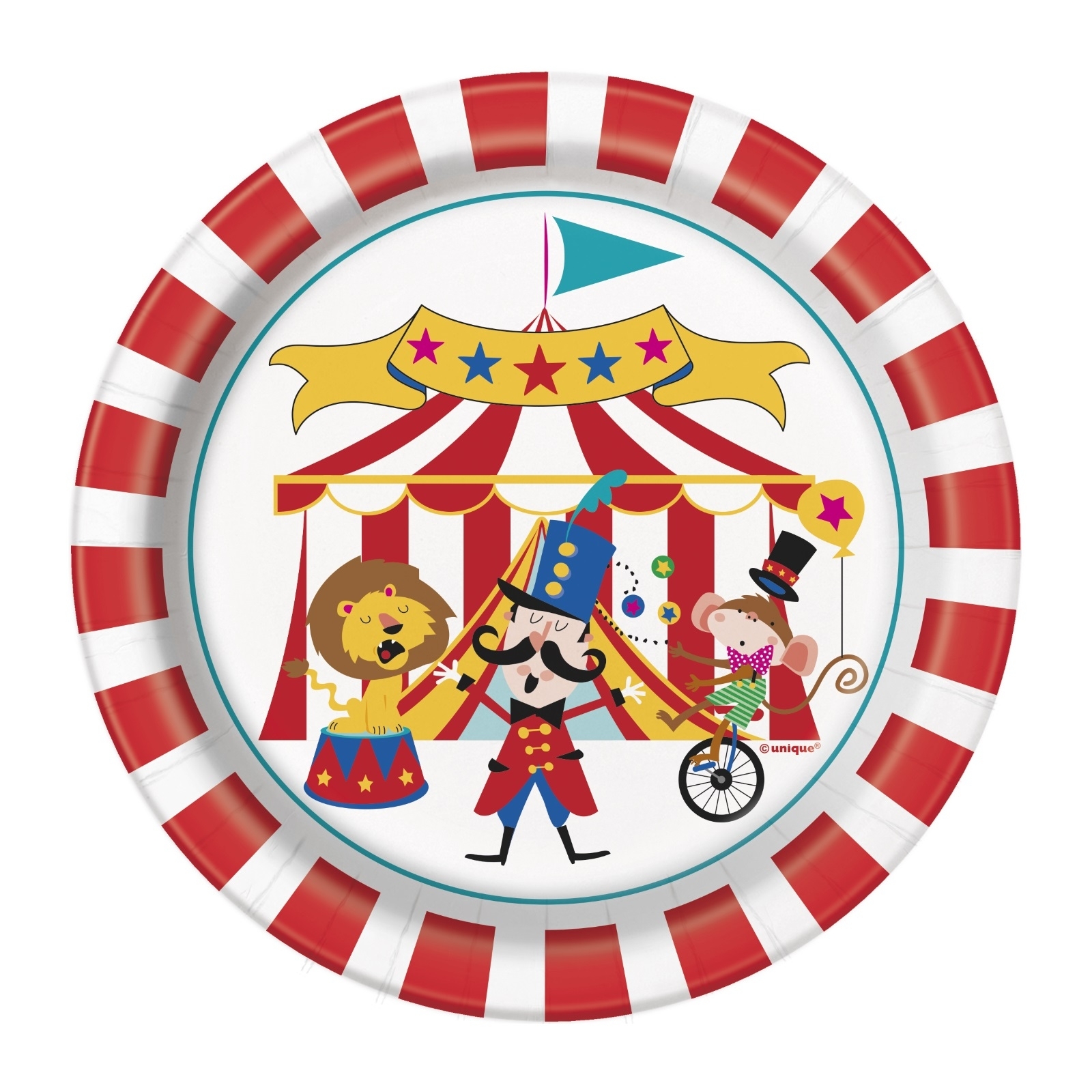 Circus Carnival Small Paper Plates (Pack of 8)