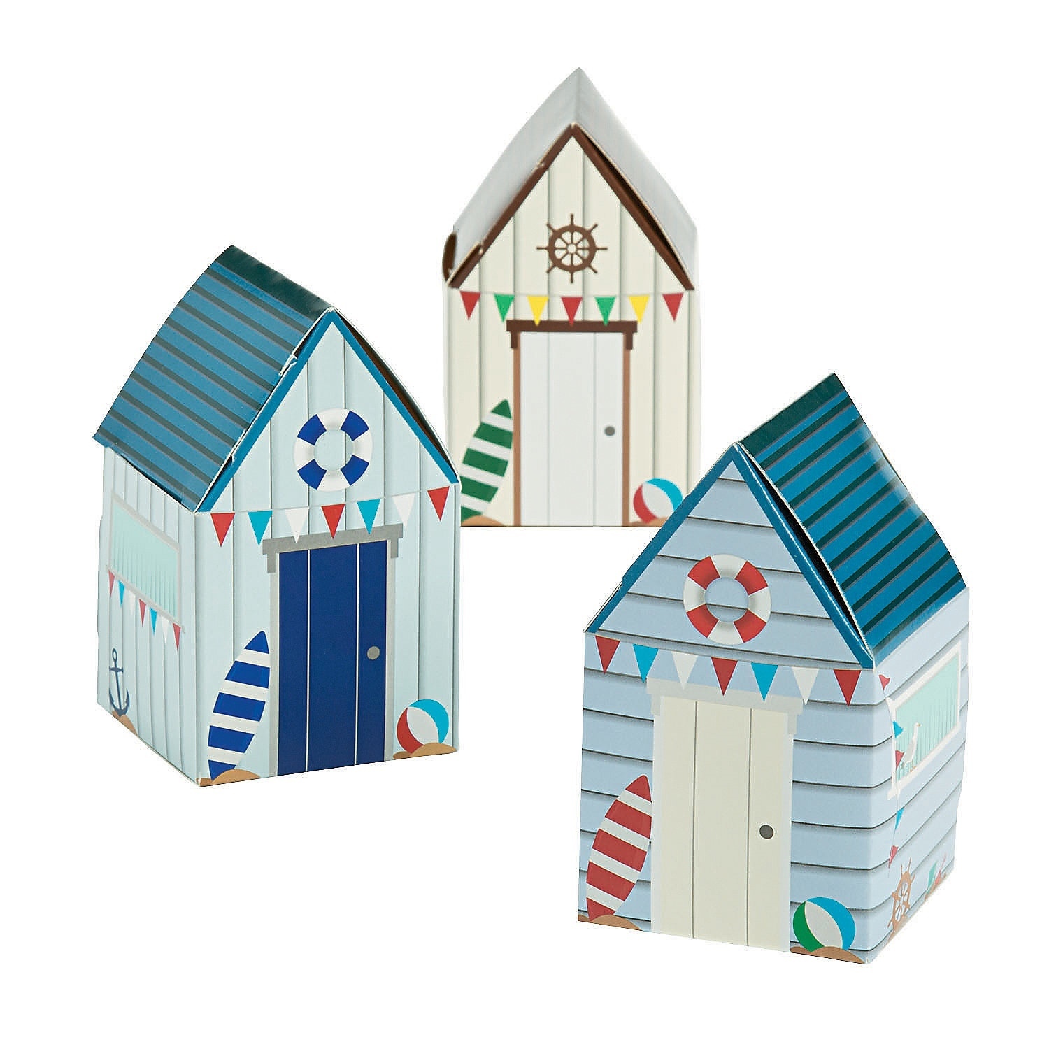 Coastal Seaside House Mini Favour Boxes (Pack of 12)