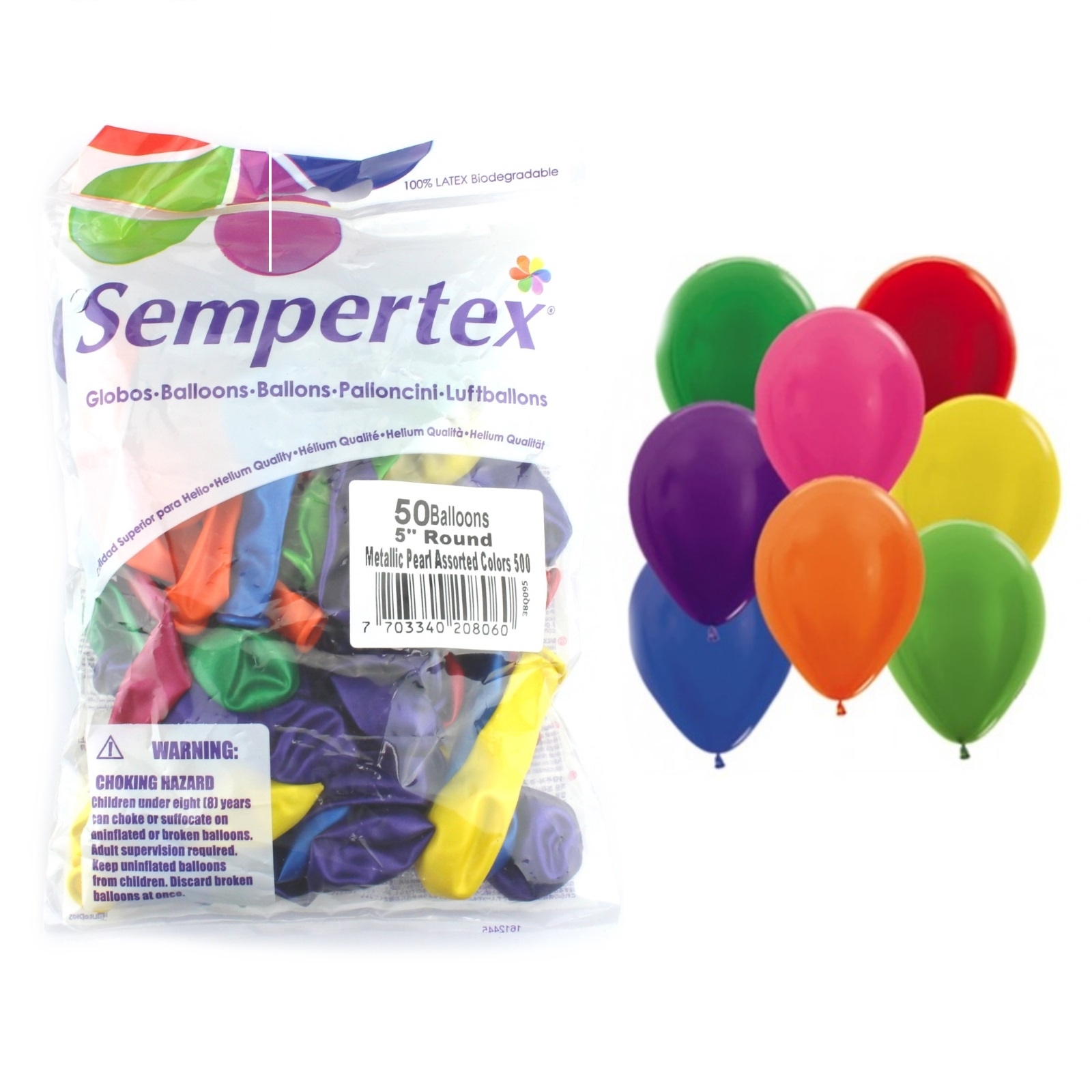 Small Metallic Pearl Balloons 12cm (Pack of 50)