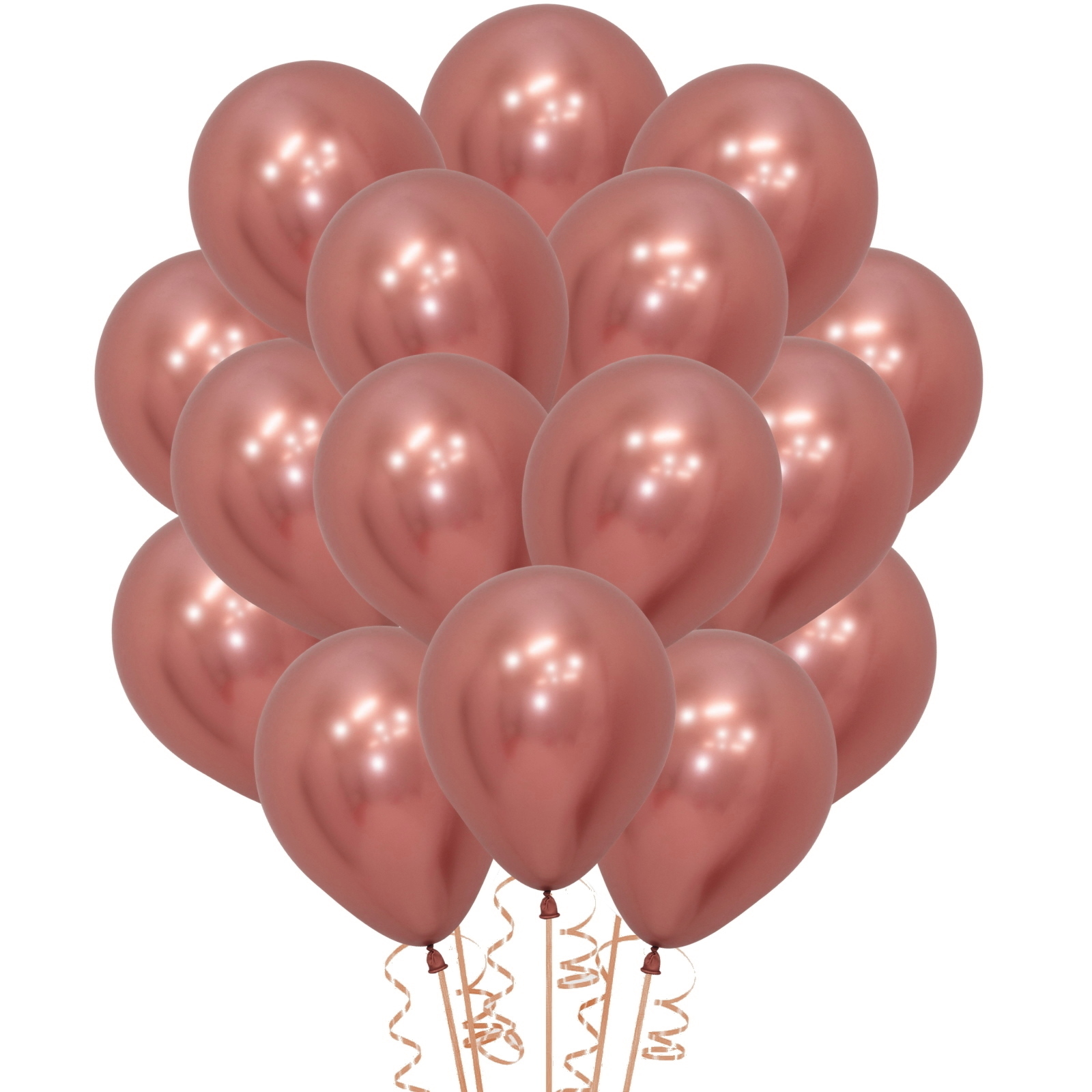 Reflex Rose Gold Latex Small 12cm Balloons (Pack of 50)