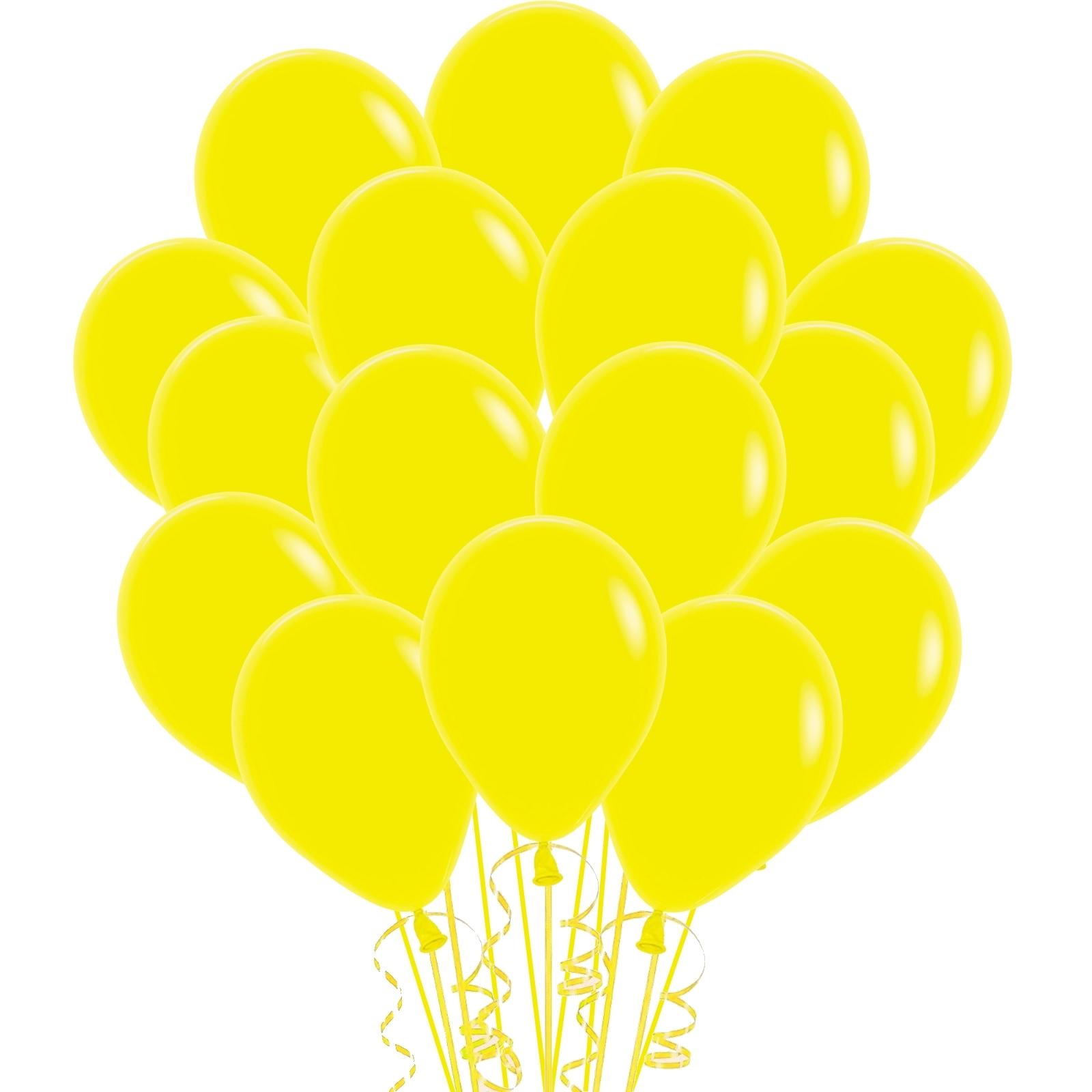 Matte Yellow Latex Small 12cm Balloons (Pack of 20) 