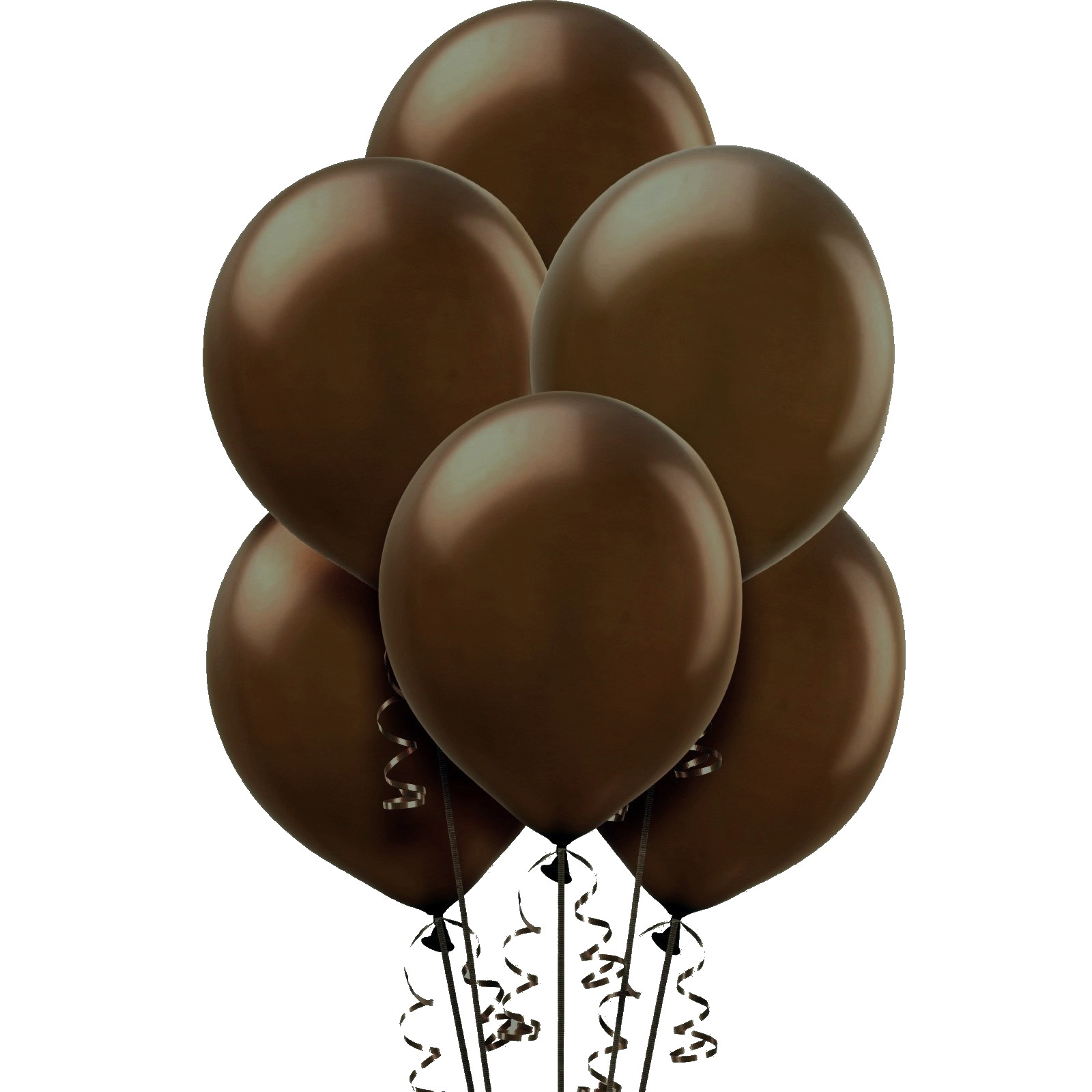 Dark Brown Latex Round Balloons 30cm (Pack of 10)