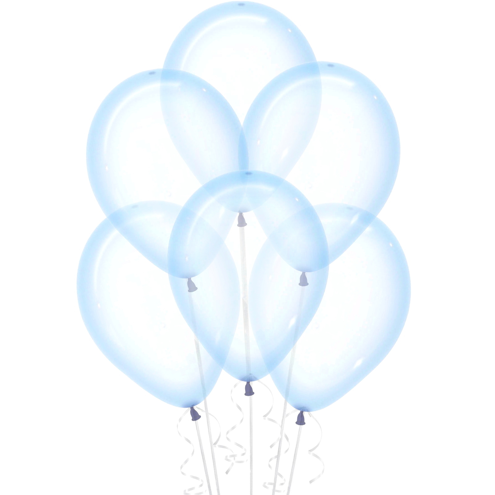Crystal Pastel Blue Balloons 30cm (Pack of 100)