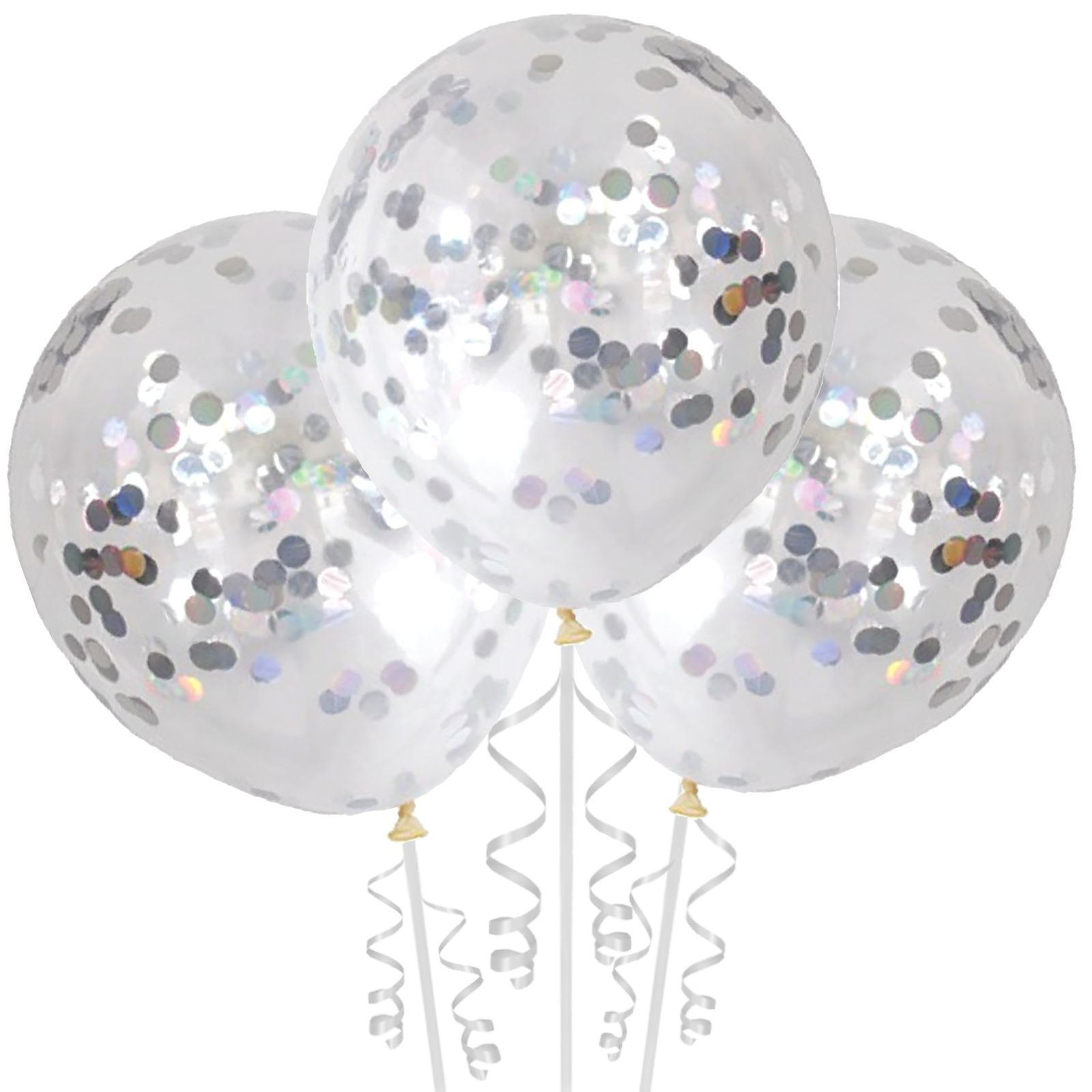 Iridescent Confetti Balloons 30cm (Pack of 3)
