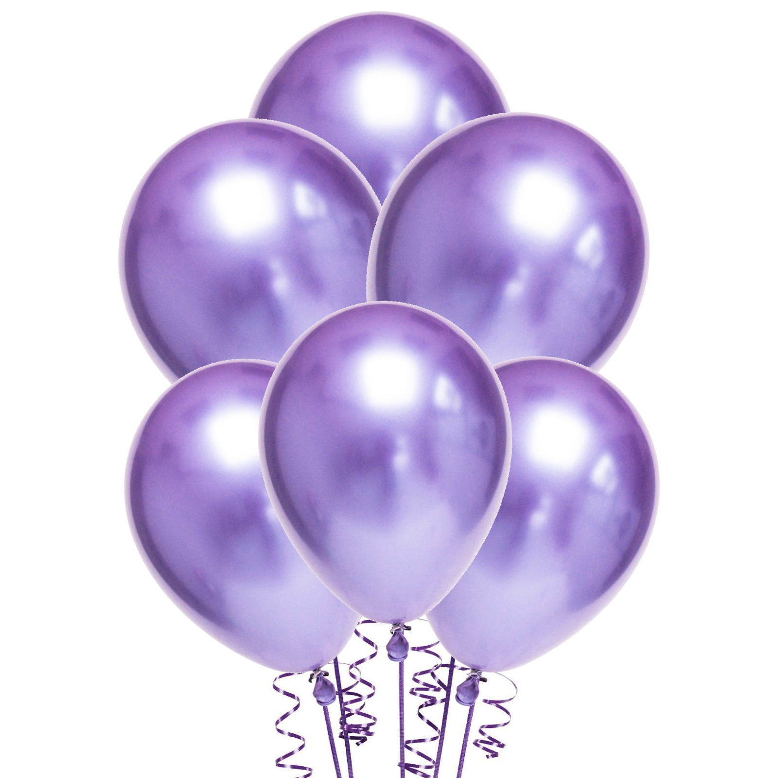 Chrome Purple Balloons 30cm Round (Pack of 10)