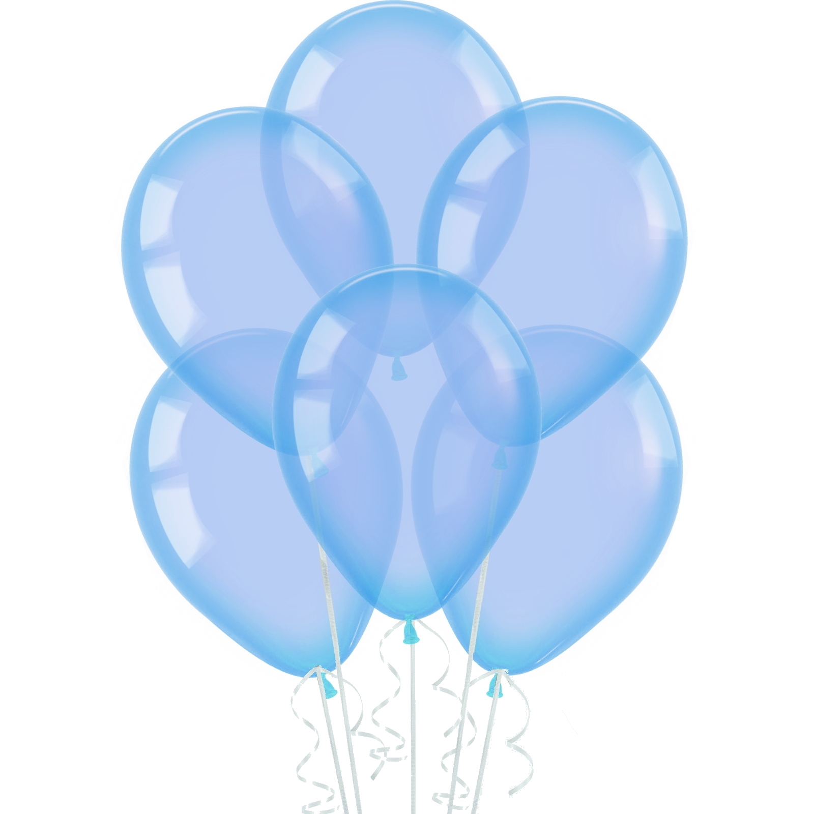 Neon Crystal Blue Balloons 30cm (Pack of 10)