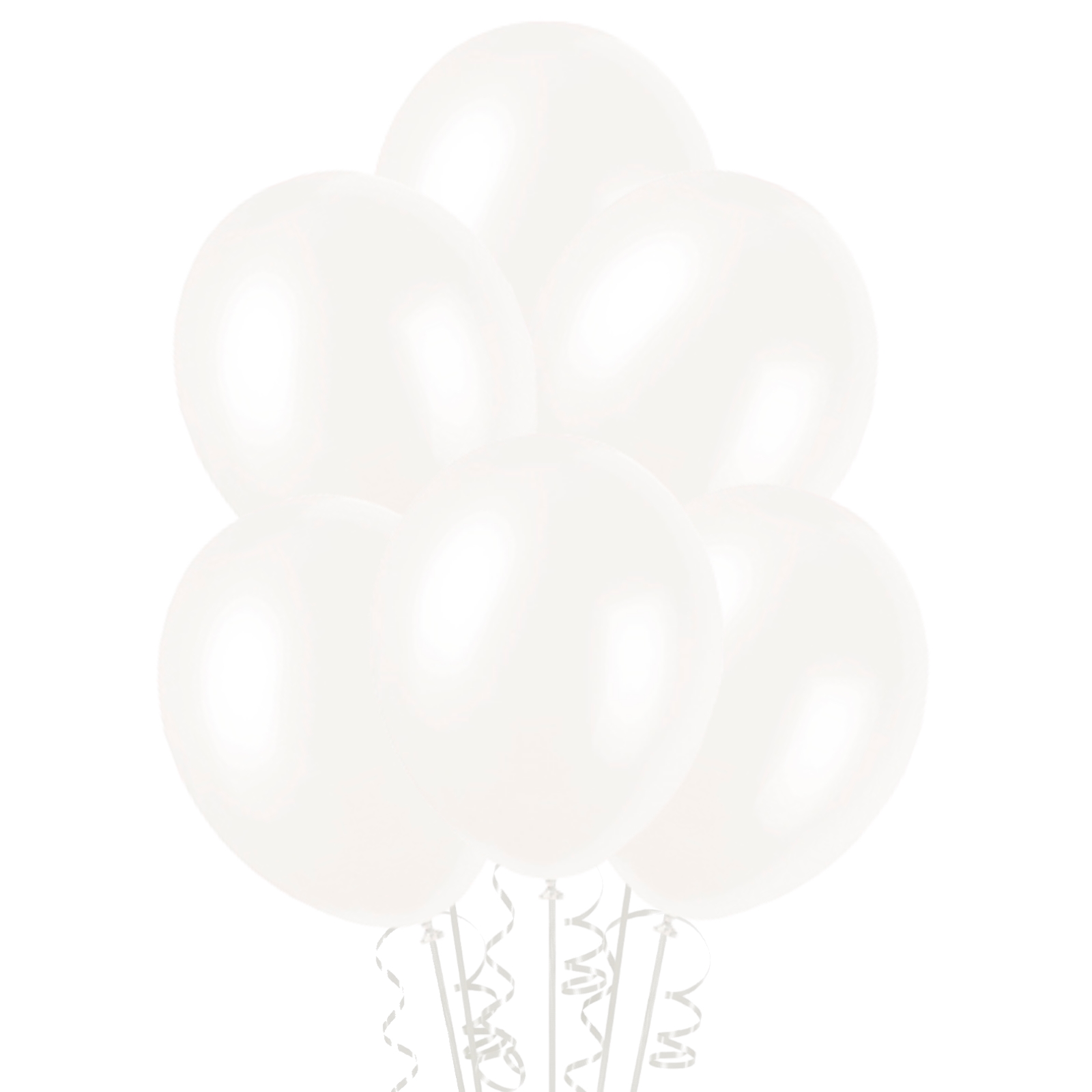 Iridescent White Pearl Latex Balloons 30cm (Pack of 50)