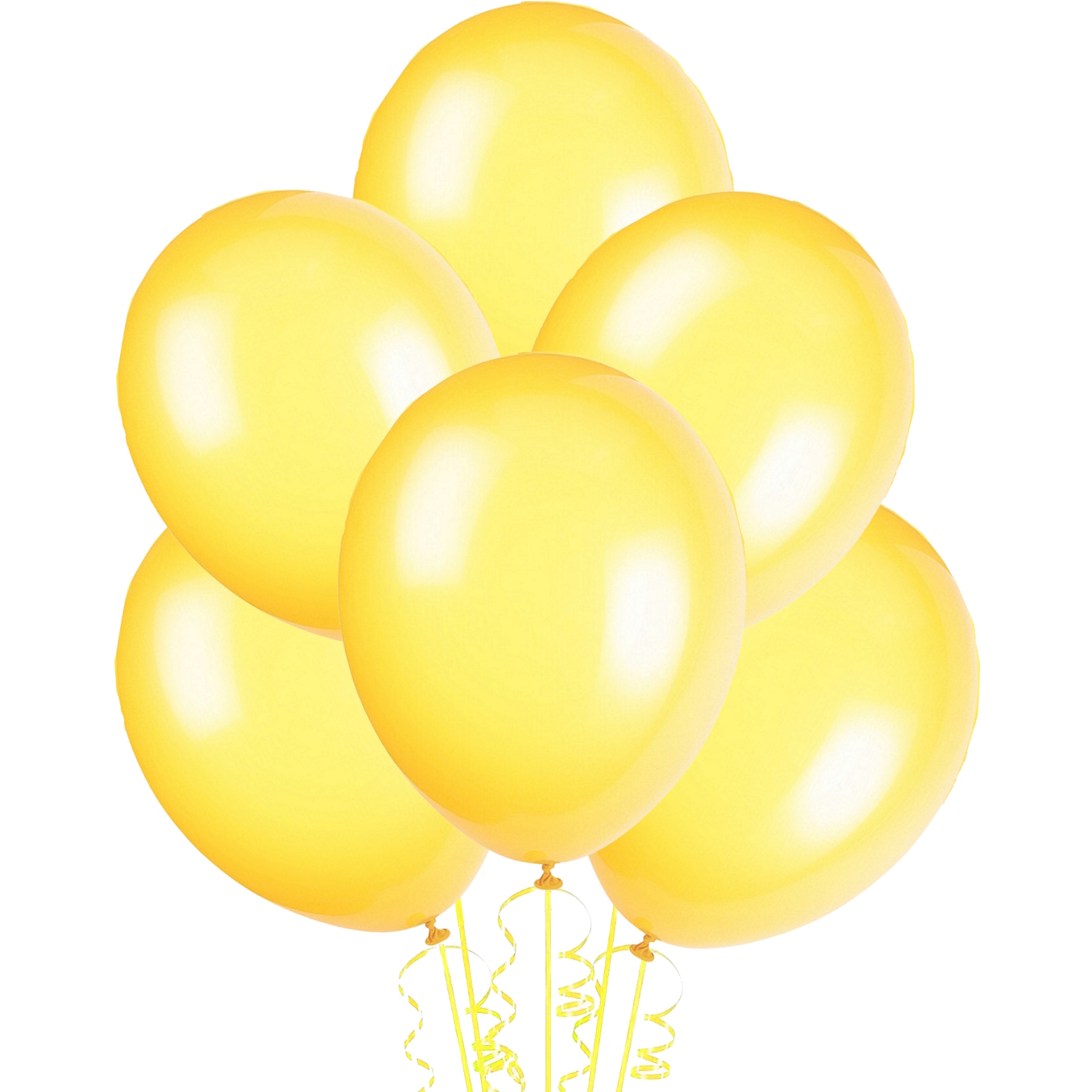 Lemon Yellow Crystal Latex Balloons 30cm Round (Pack of 50)