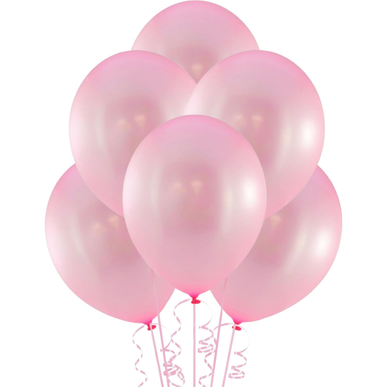 Light Pink Metallic Latex Balloons 30cm (Pack of 25)