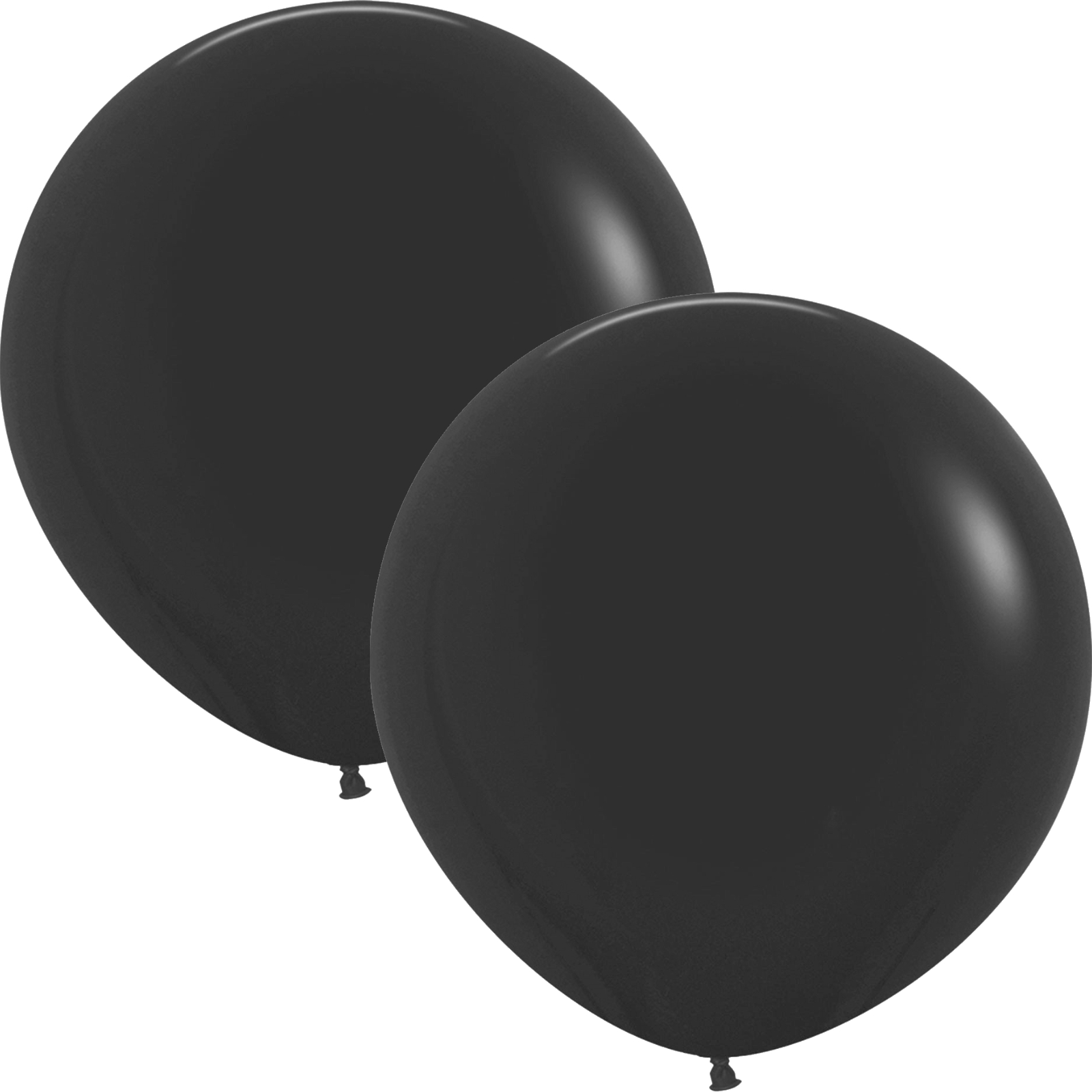 Five Star Jumbo 60cm Matte Black Balloon Round (Pack of 2)