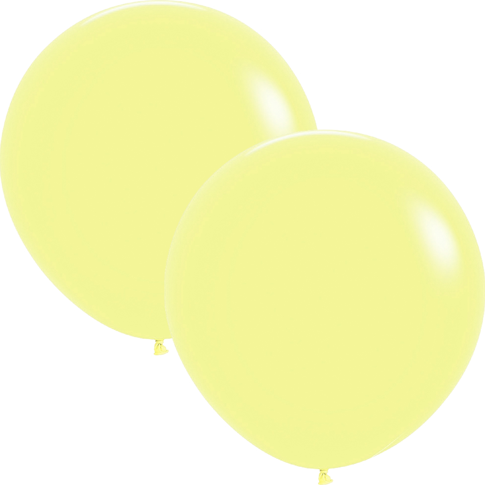 Five Star Jumbo 60cm Pastel Matte Yellow Balloon Round (Pack of 2)