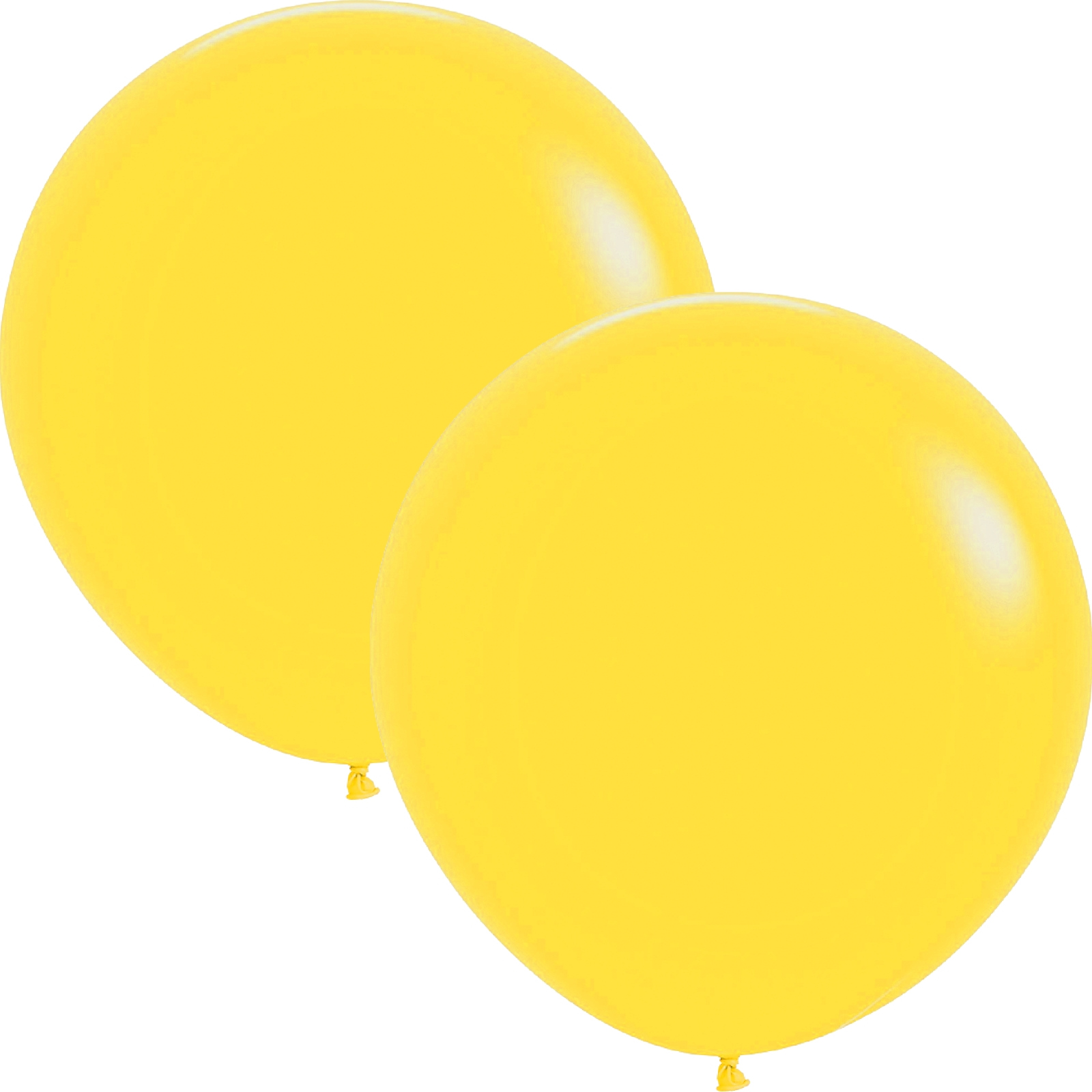Five Star Jumbo 60cm Matte Yellow Balloon Round (Pack of 2)