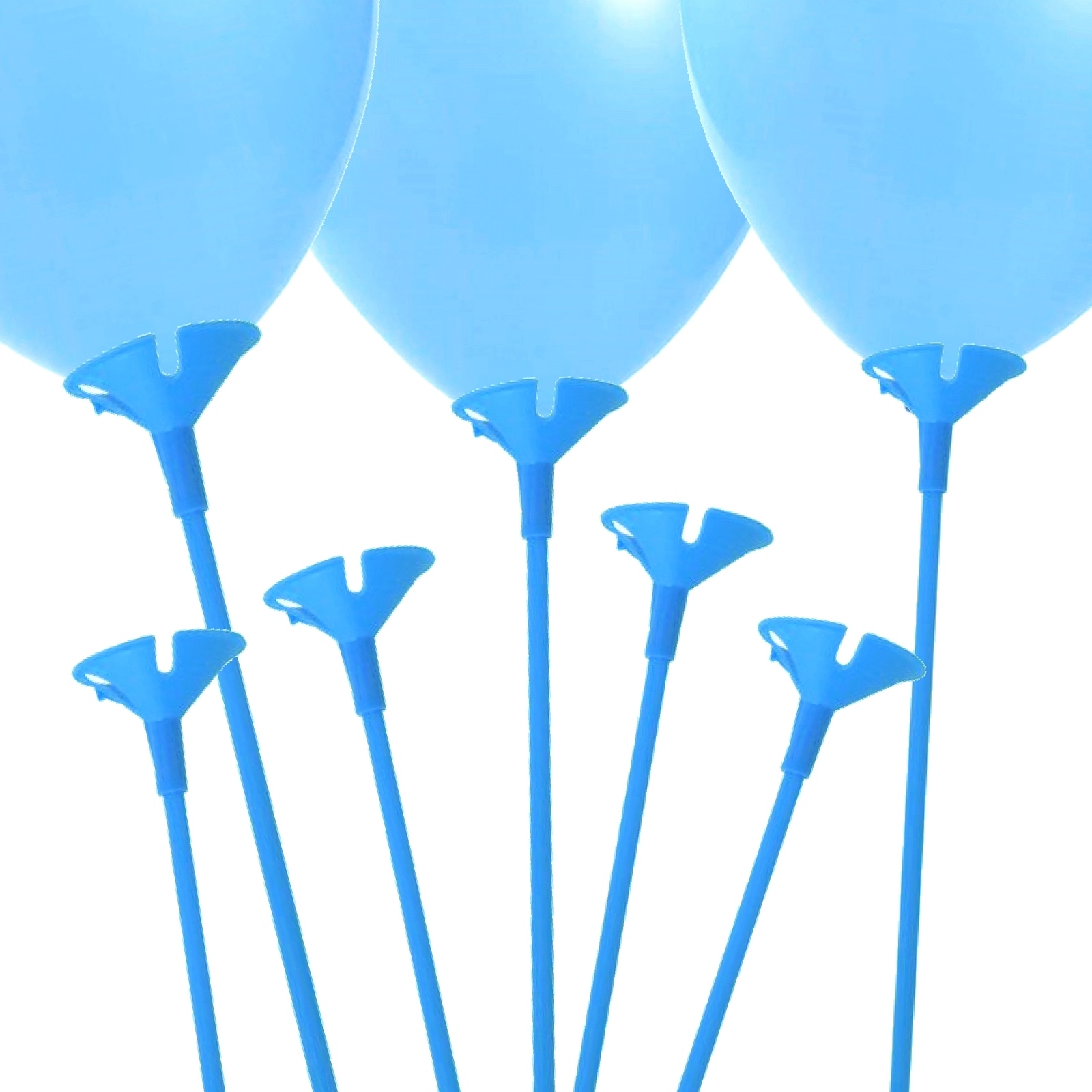 Blue Balloon Sticks and Cups (Pack of 12)