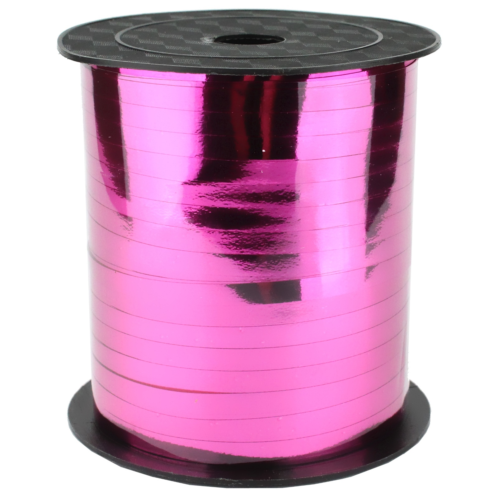 Pink Ribbon Metal Metallic Hot Pink Curling Ribbon (200M) - Discount Party Supplies