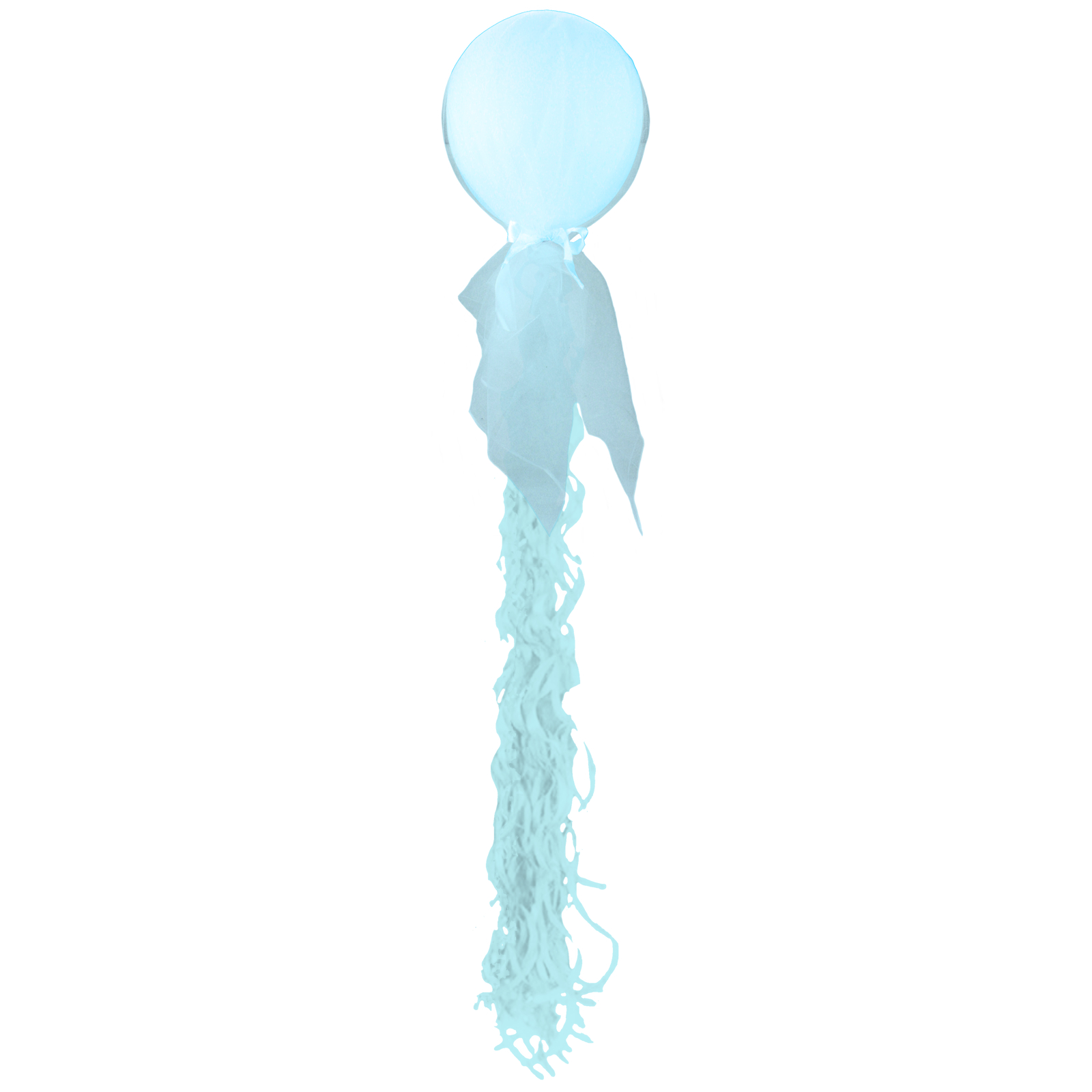 Blue Tulle Balloon Tassel Kit