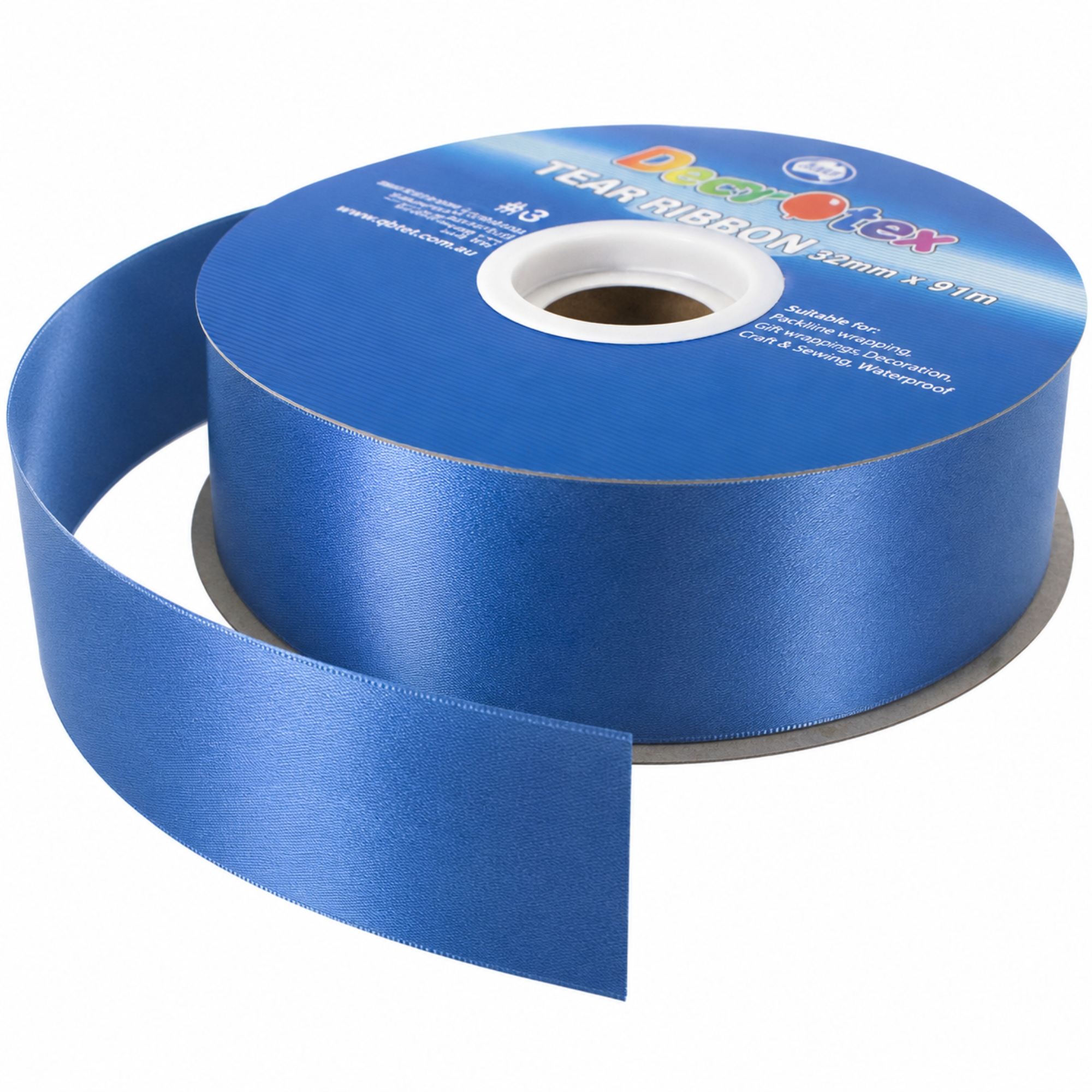 Waterproof Royal Blue Tear Ribbon Roll (32mm x 91m) - Discount Party ...