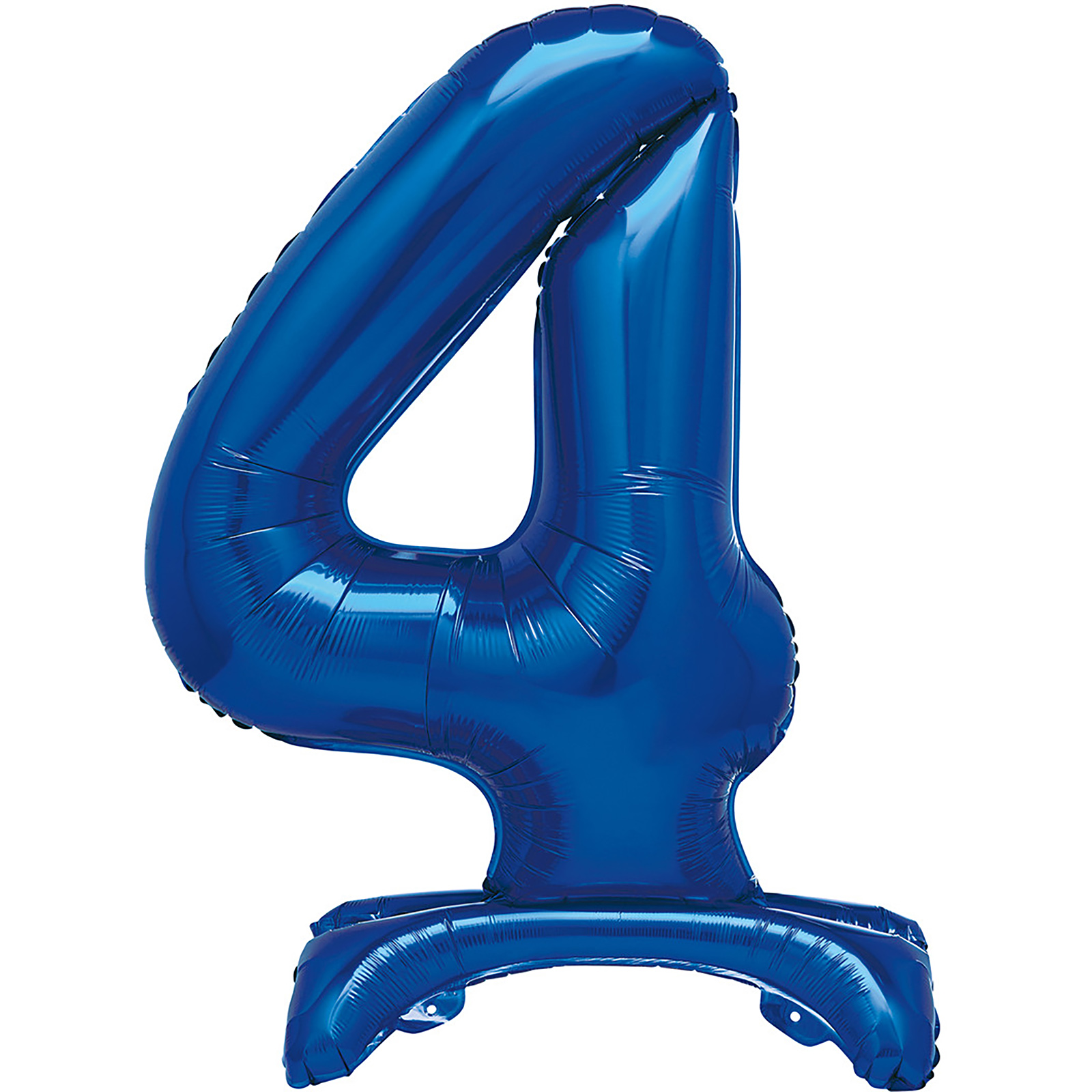 Blue Number 4 Stand Up Air Fill Balloon 76cm