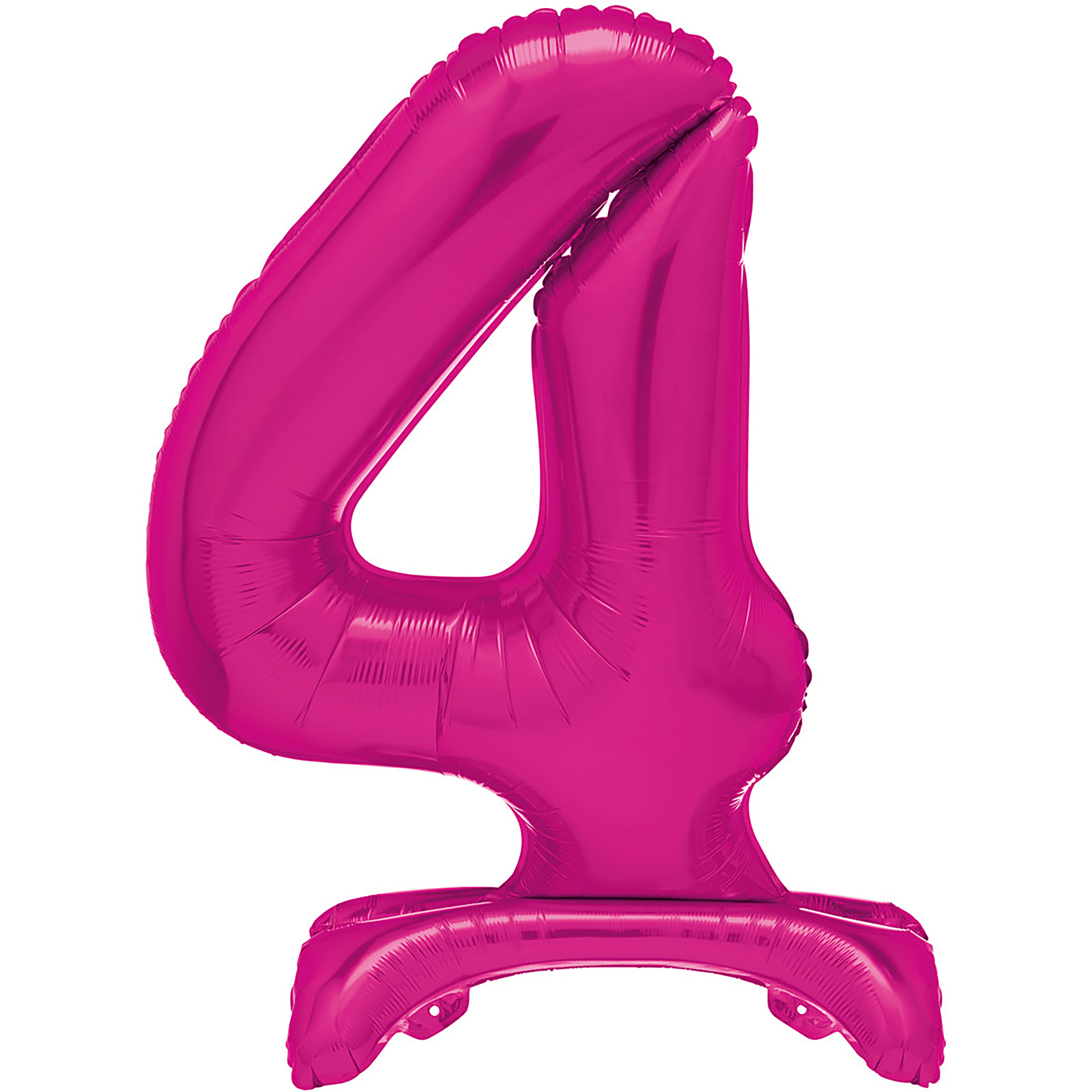 Hot Pink Number 4 Stand Up Air Fill Balloon 76cm